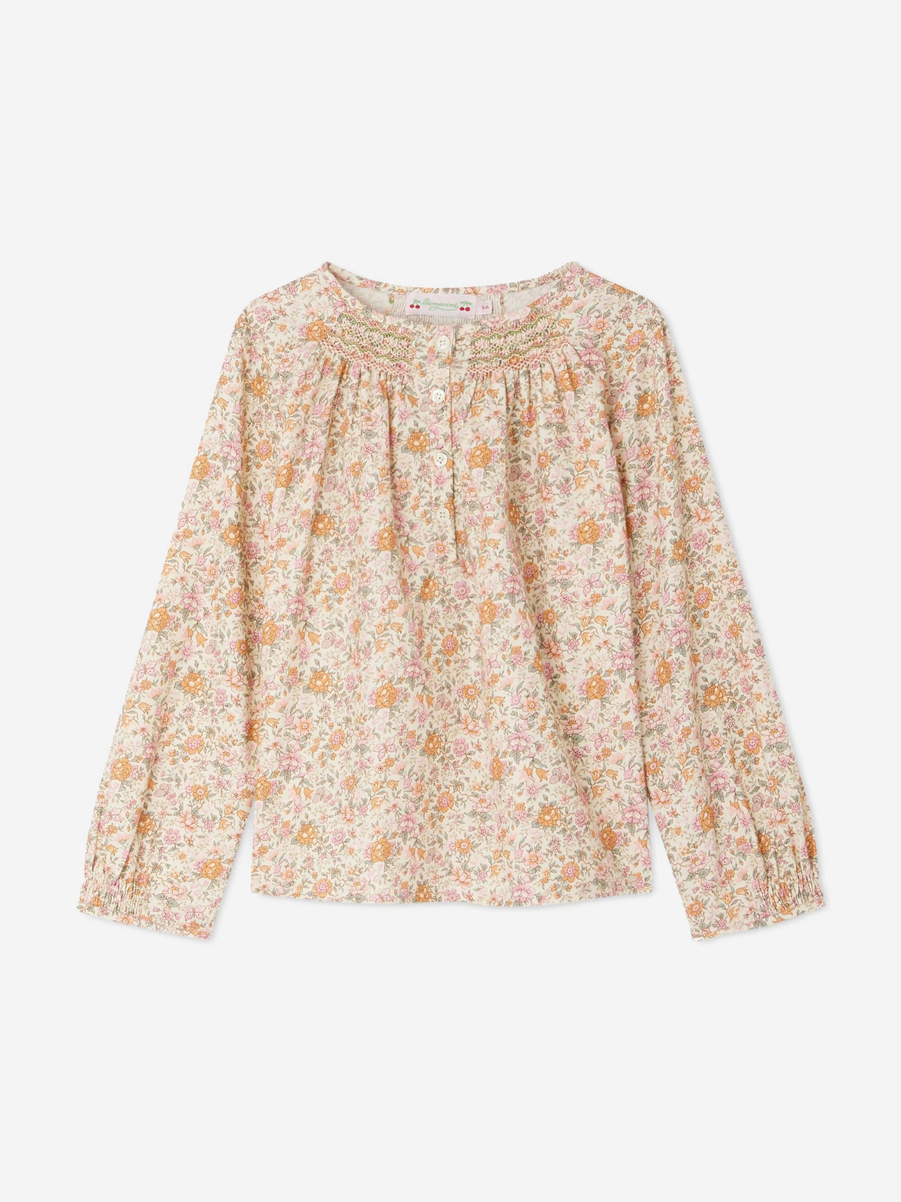 Bonpoint Girls Rose Blouse in Pink Low Cost Sale Online