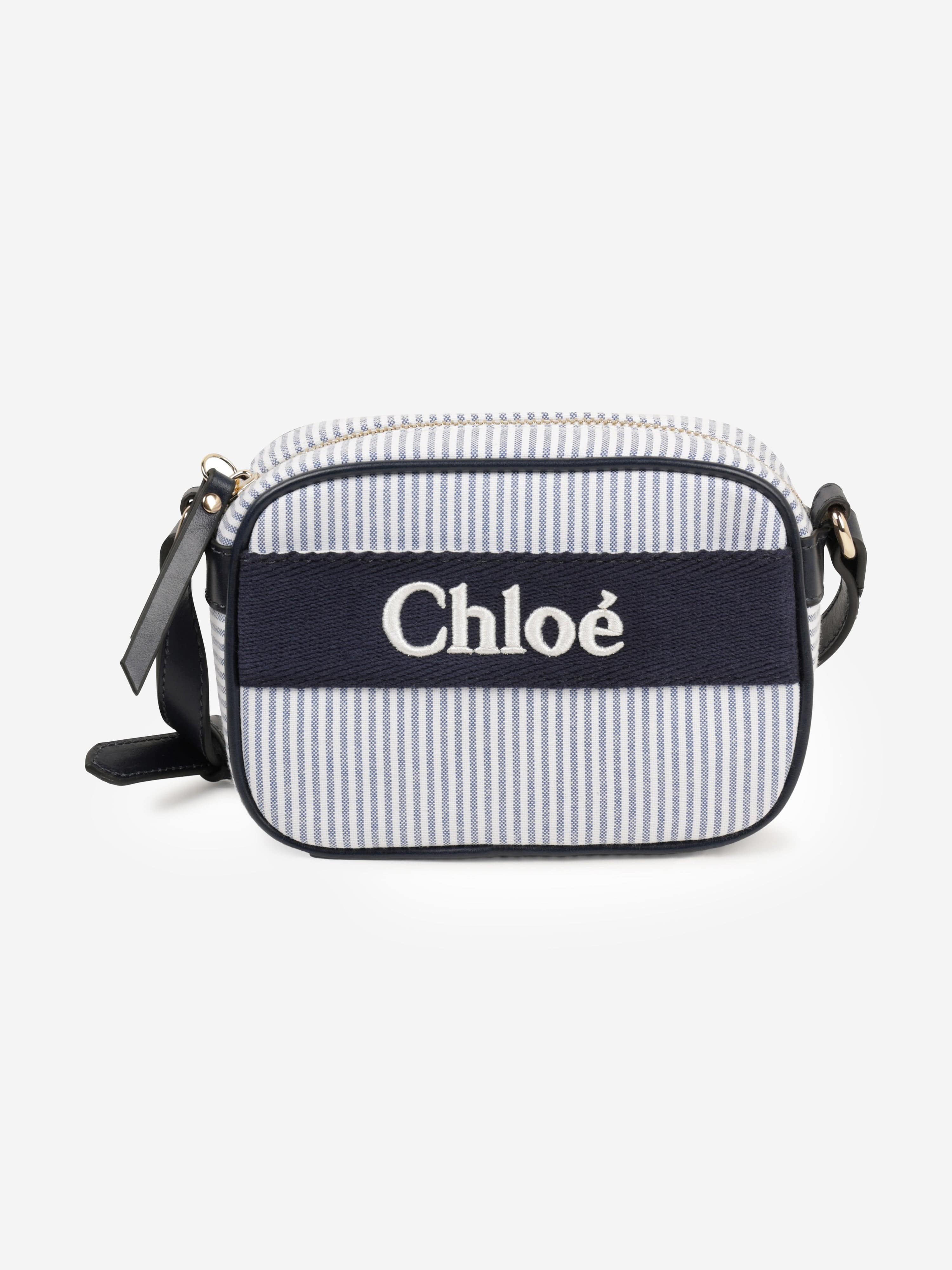 Chlo¨¦ Girls Striped Shoulder Bag in Navy (16cm) Cheap Eastbay