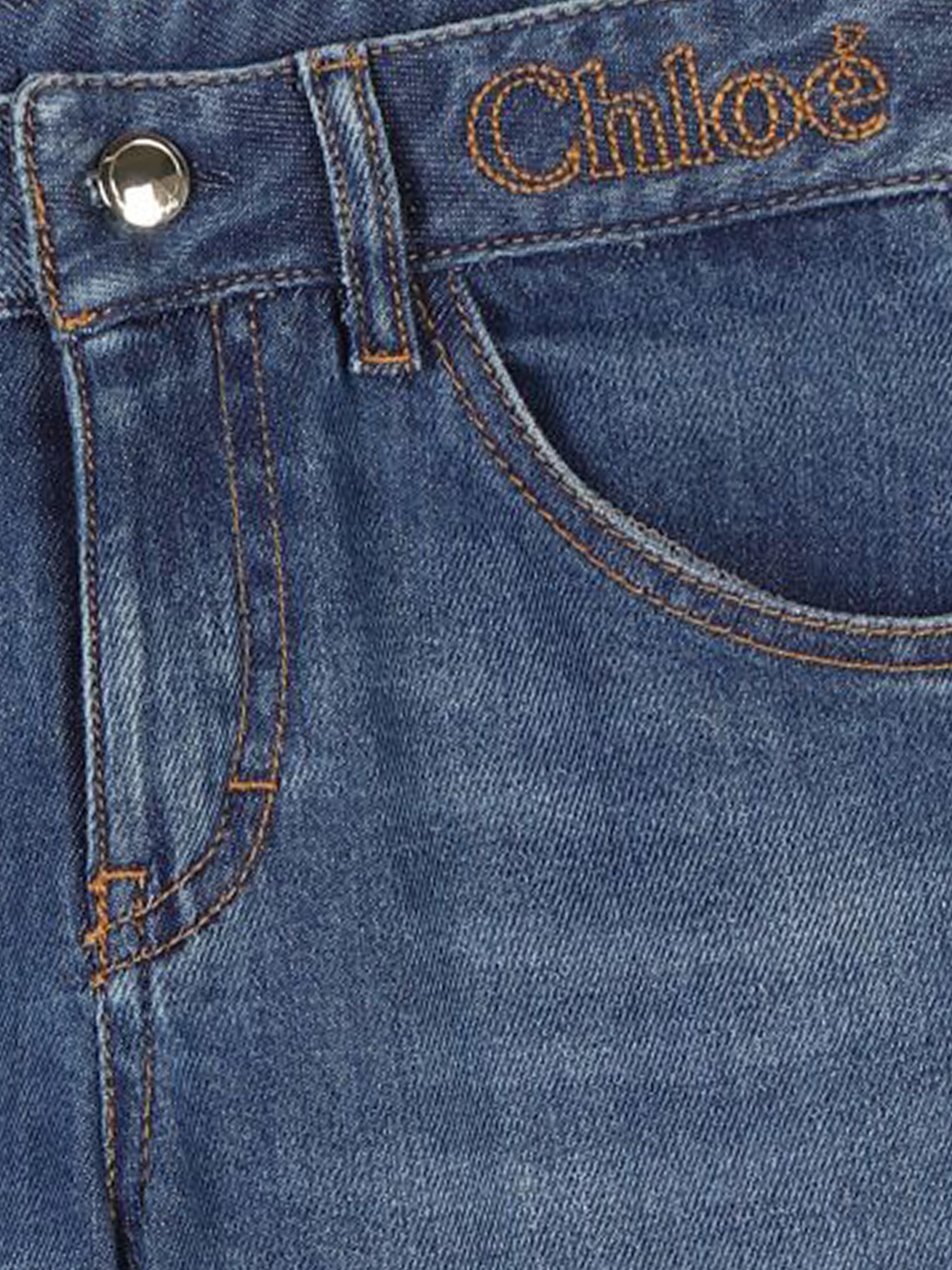 Chlo¨¦ Girls Wide Leg Jeans in Blue Free Shipping For Cheap