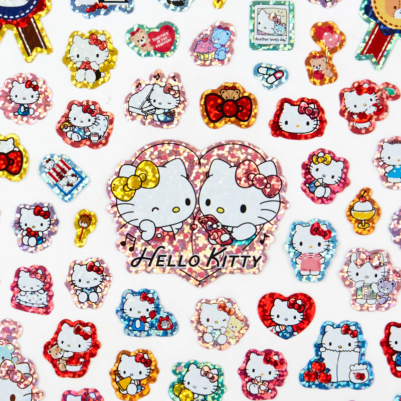 Hello Kitty 100-Piece Glitter Sticker Sheet Clearance Official