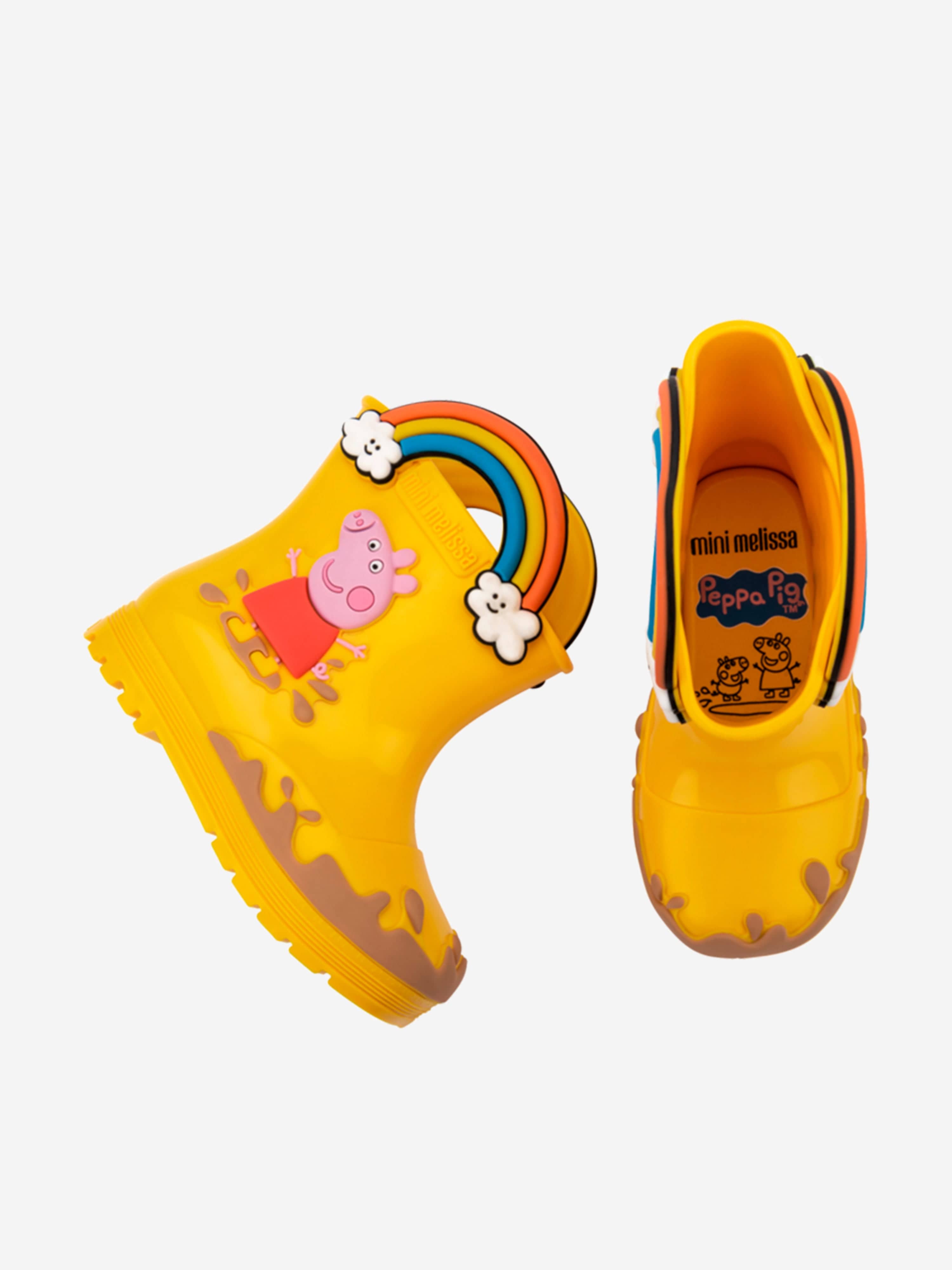 Mini Melissa Girls Peppa Pig Wellies in Yellow Cheap Sale Manchester Great Sale