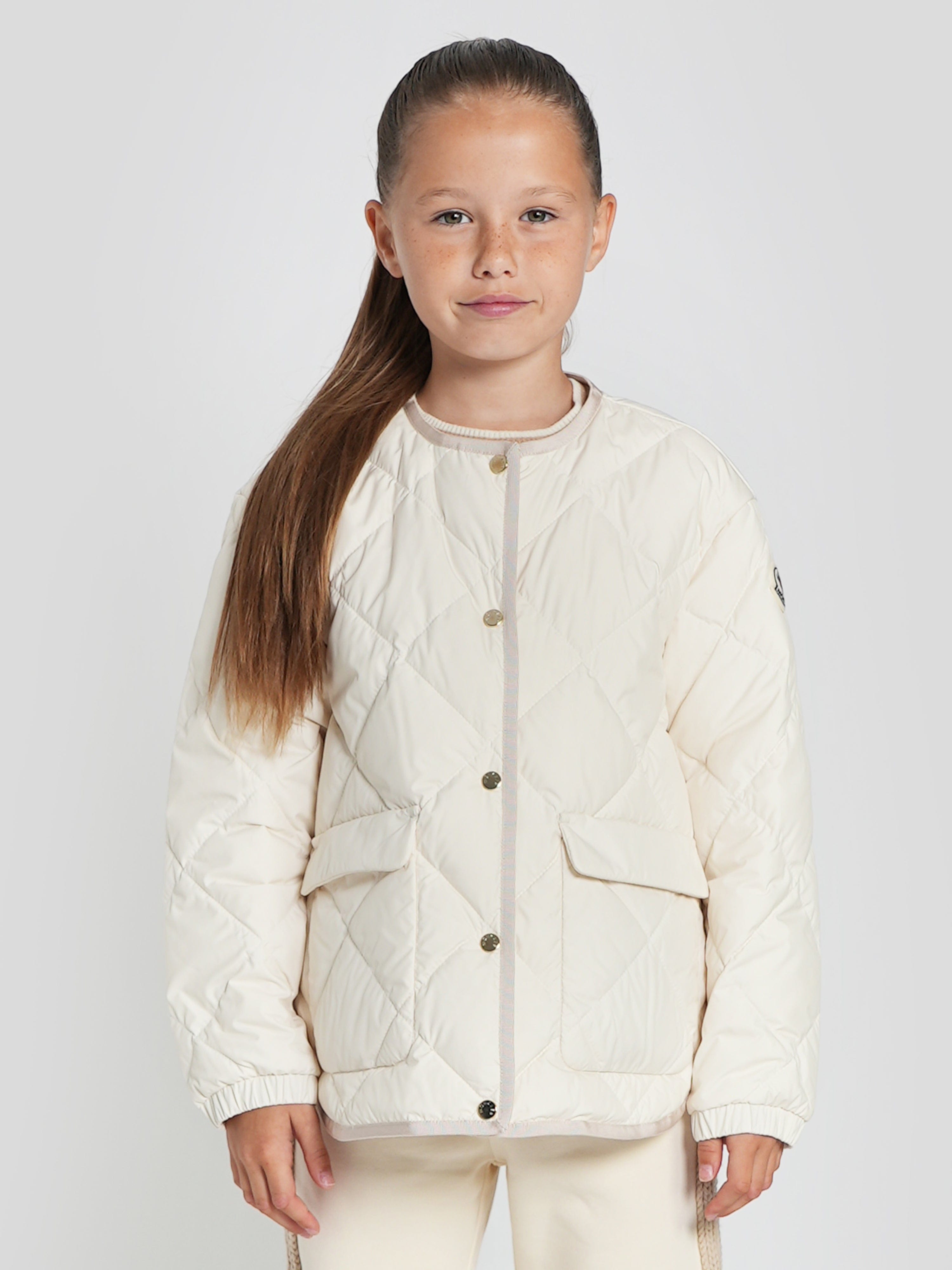 Moncler Enfant Girls Down Quilted Ursella Jacket in Ivory 2025 Newest