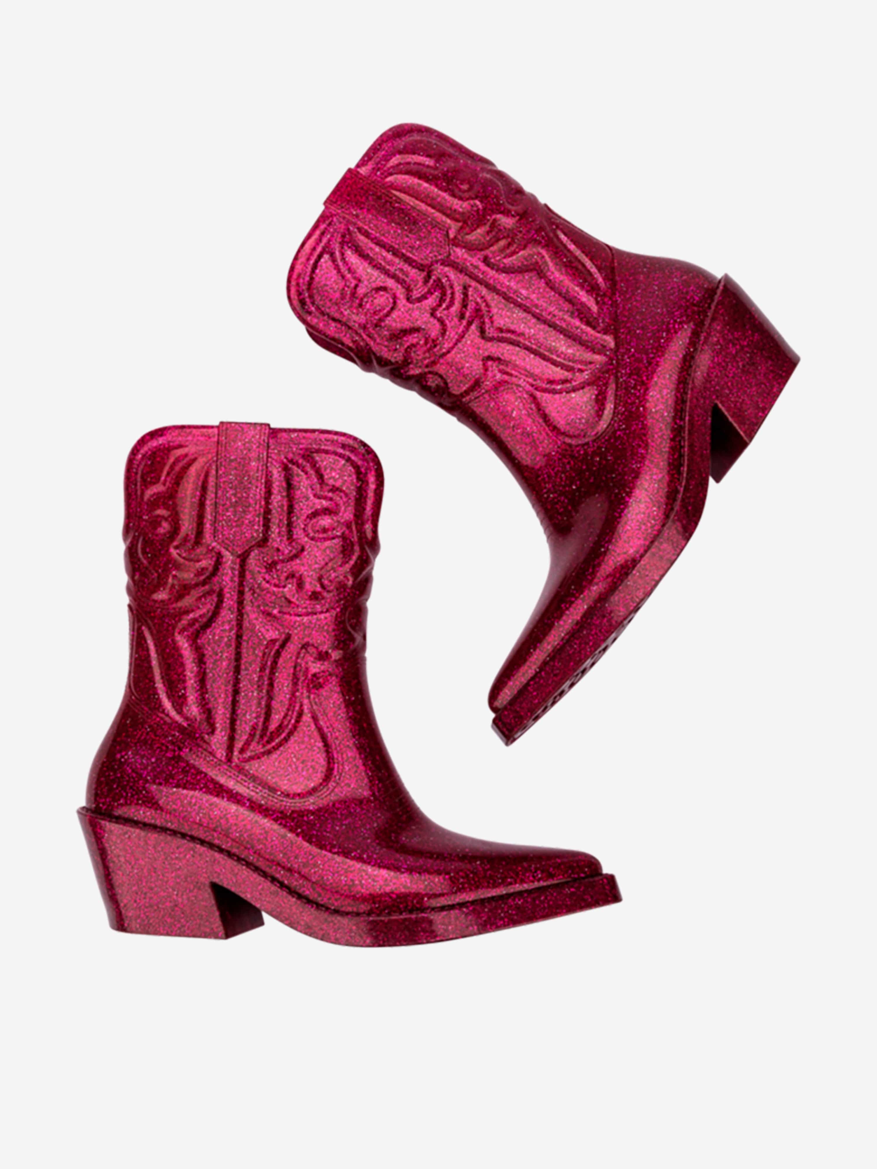 Mini Melissa Girls Texas Boots in Pink Explore