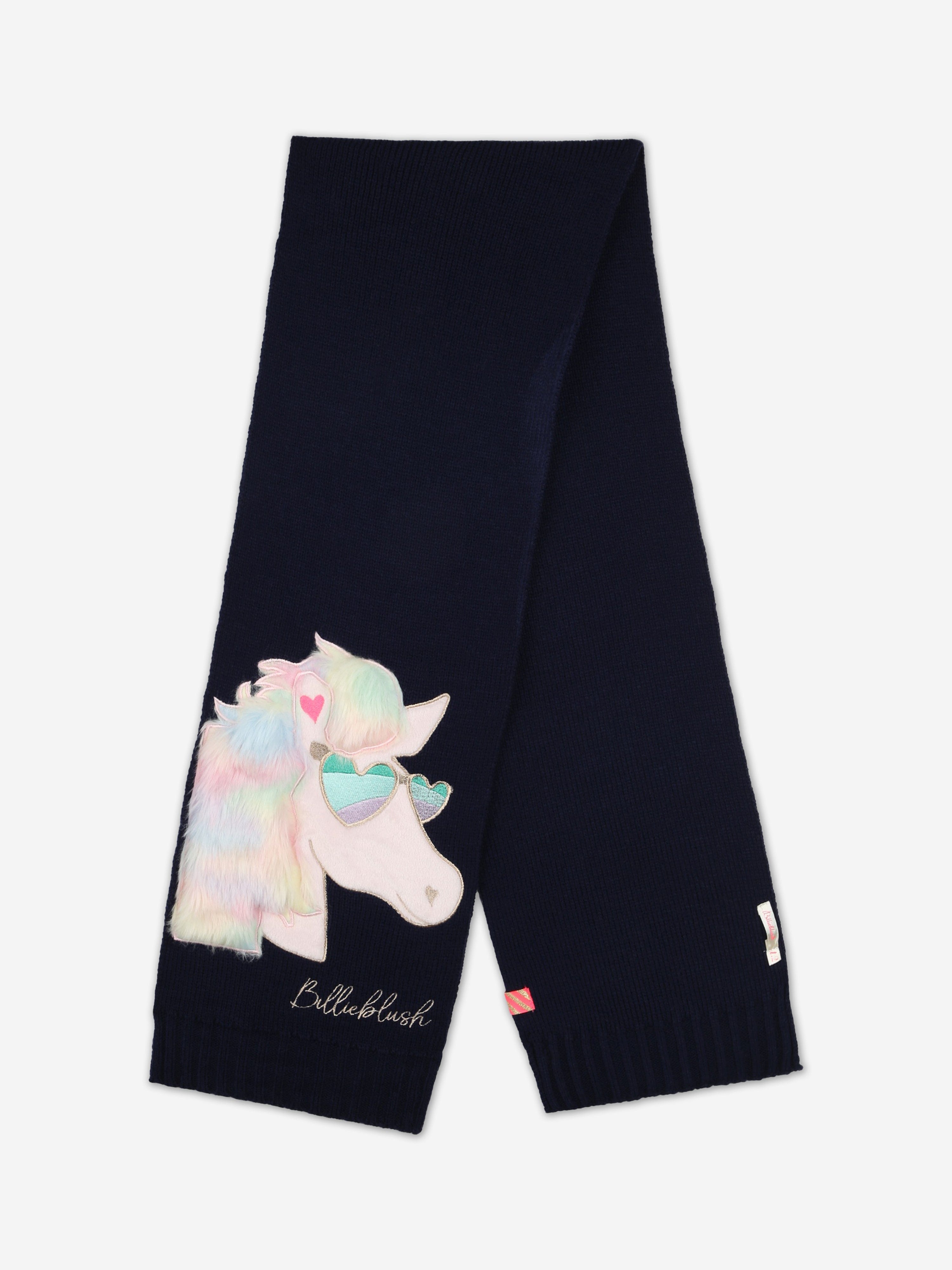 Billieblush Girls Pegasus Scarf in Navy Cheap Amazon