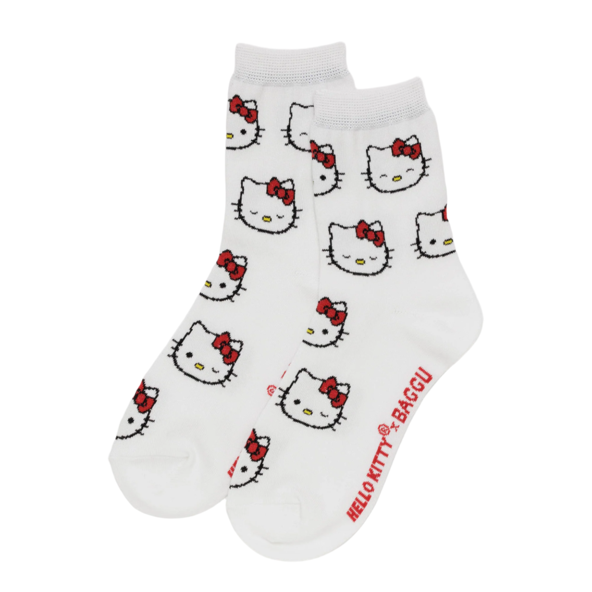 Hello Kitty x Baggu Crew Sock (Snow) Outlet Store For Sale