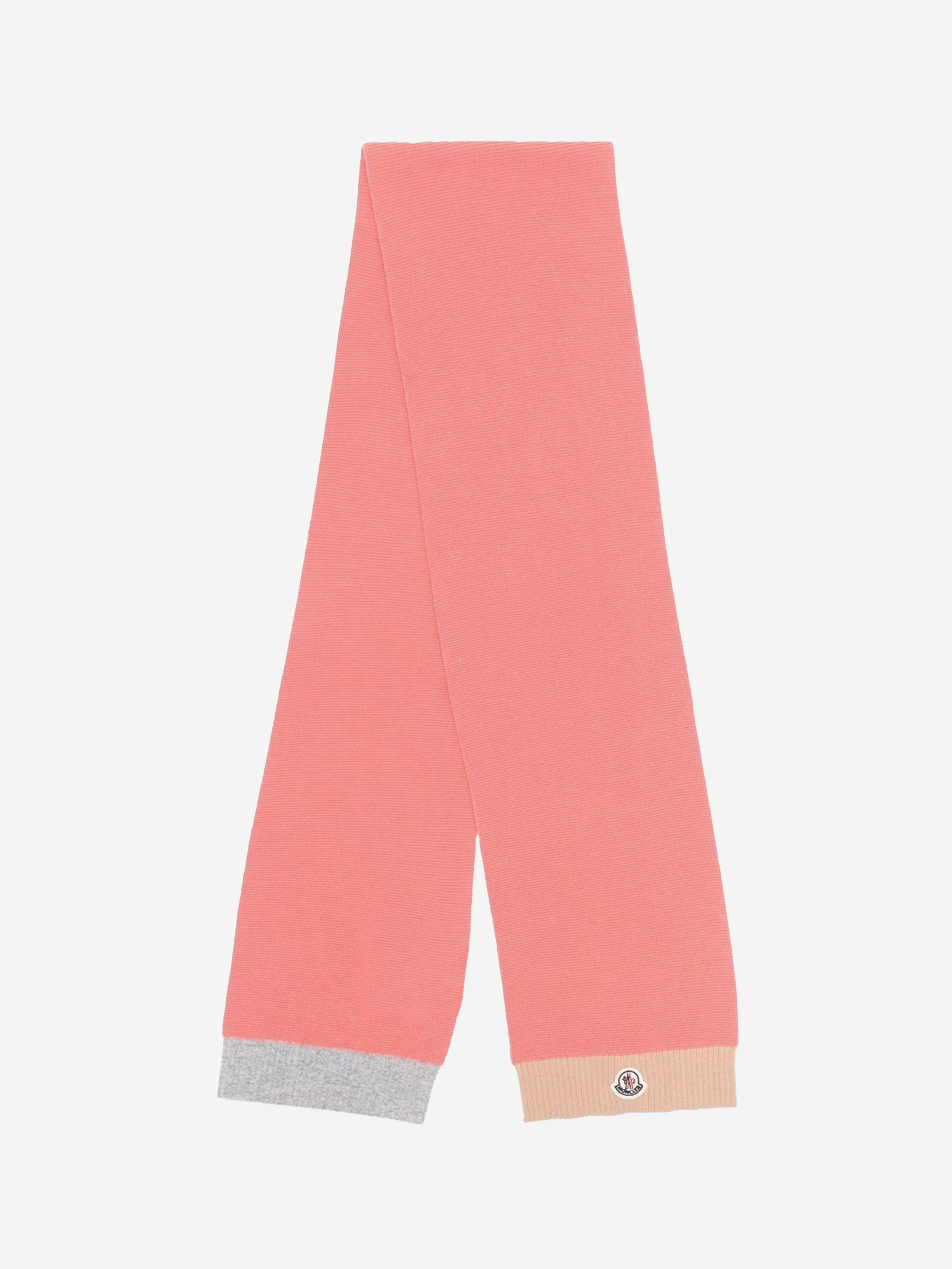 Moncler Enfant Girls Wool Knitted Logo Scarf Free Shipping For Cheap