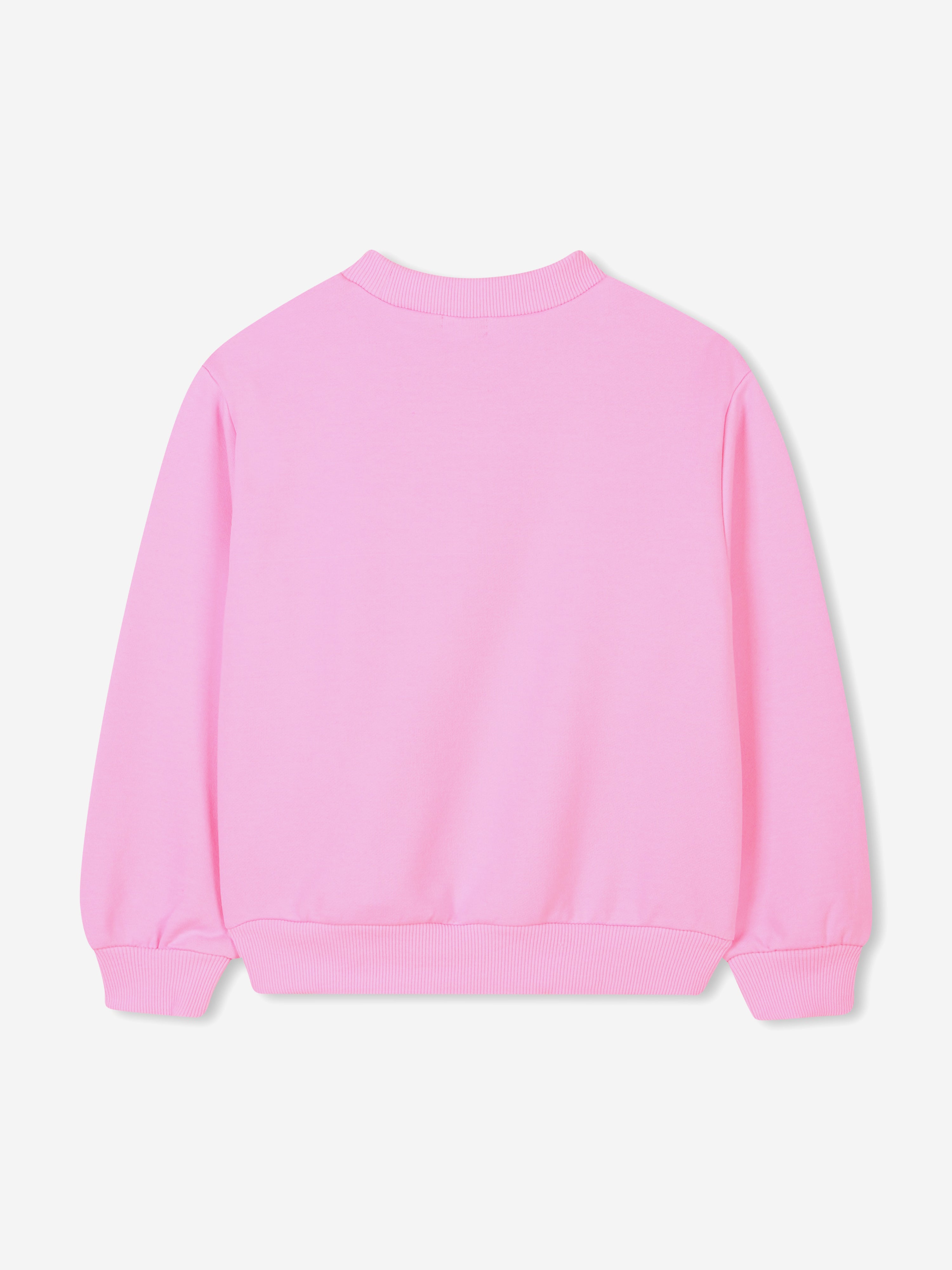 Girls Illustrated Sweatshirt in Pink Discount Cheapest Pice