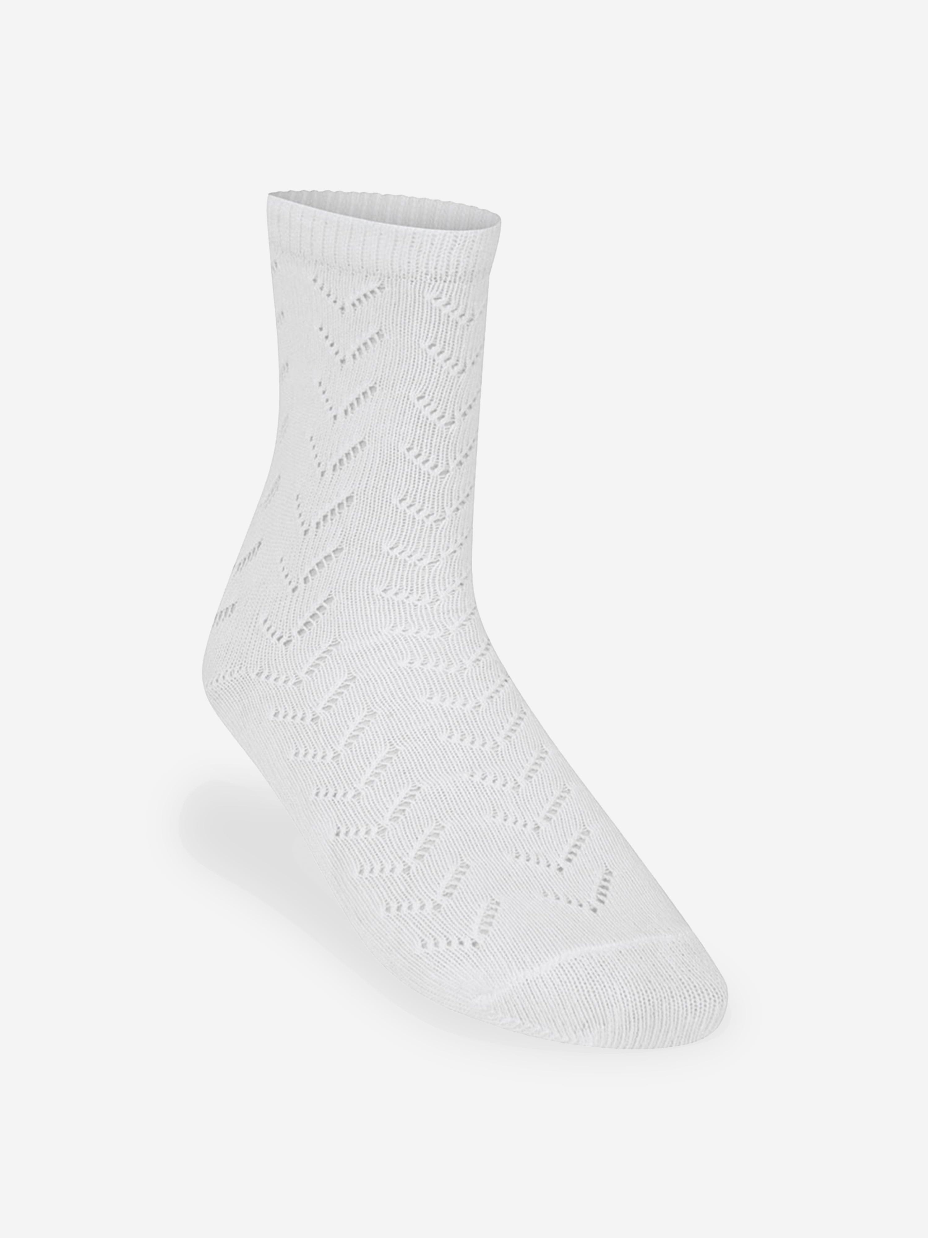 Zeco Girls School Pelerine Ankle Socks (3 Pack) in White Quality Free Shipping For Sale