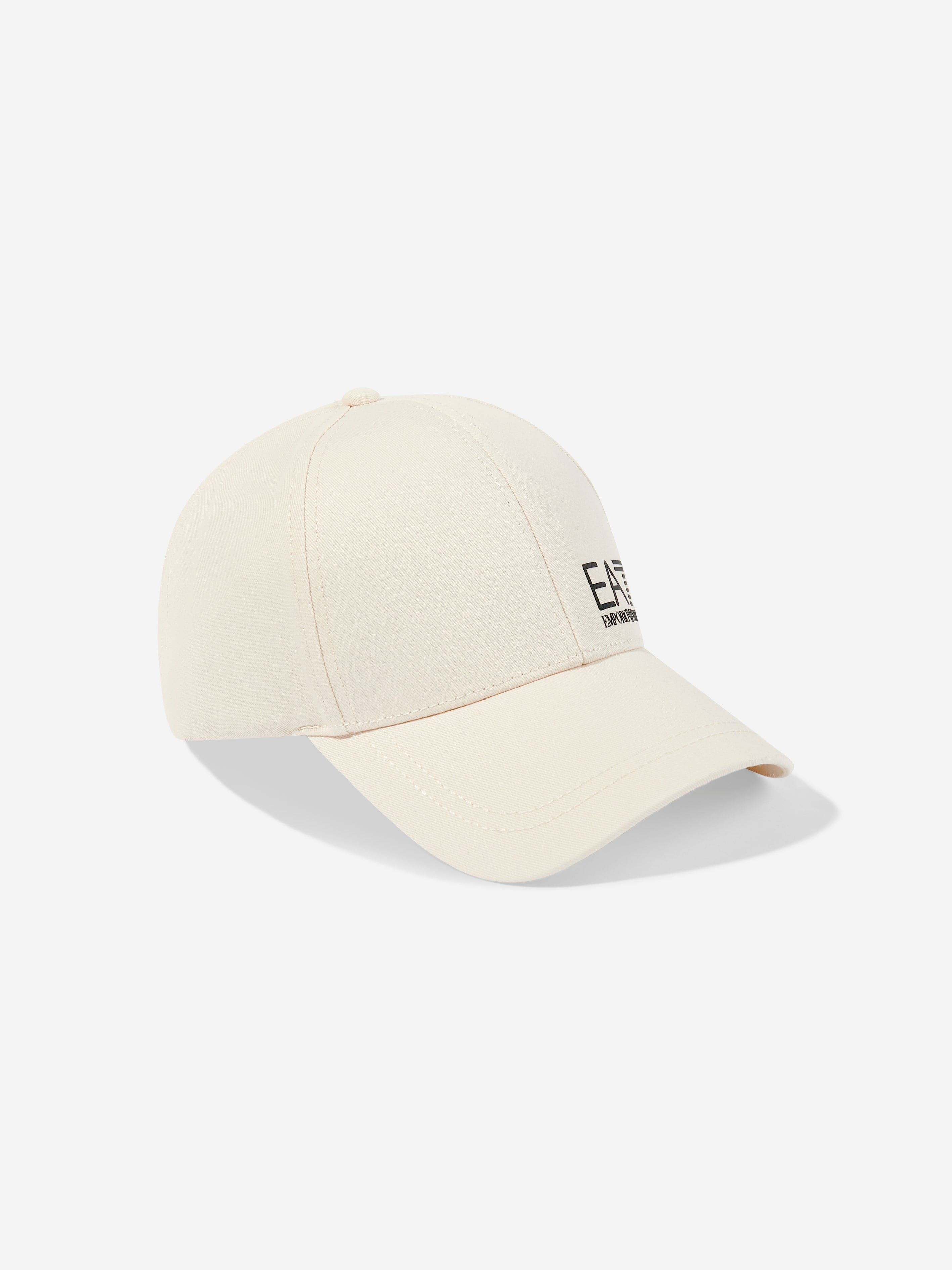 EA7 Emporio Armani Kids Logo Cap in Beige Free Shipping For Sale