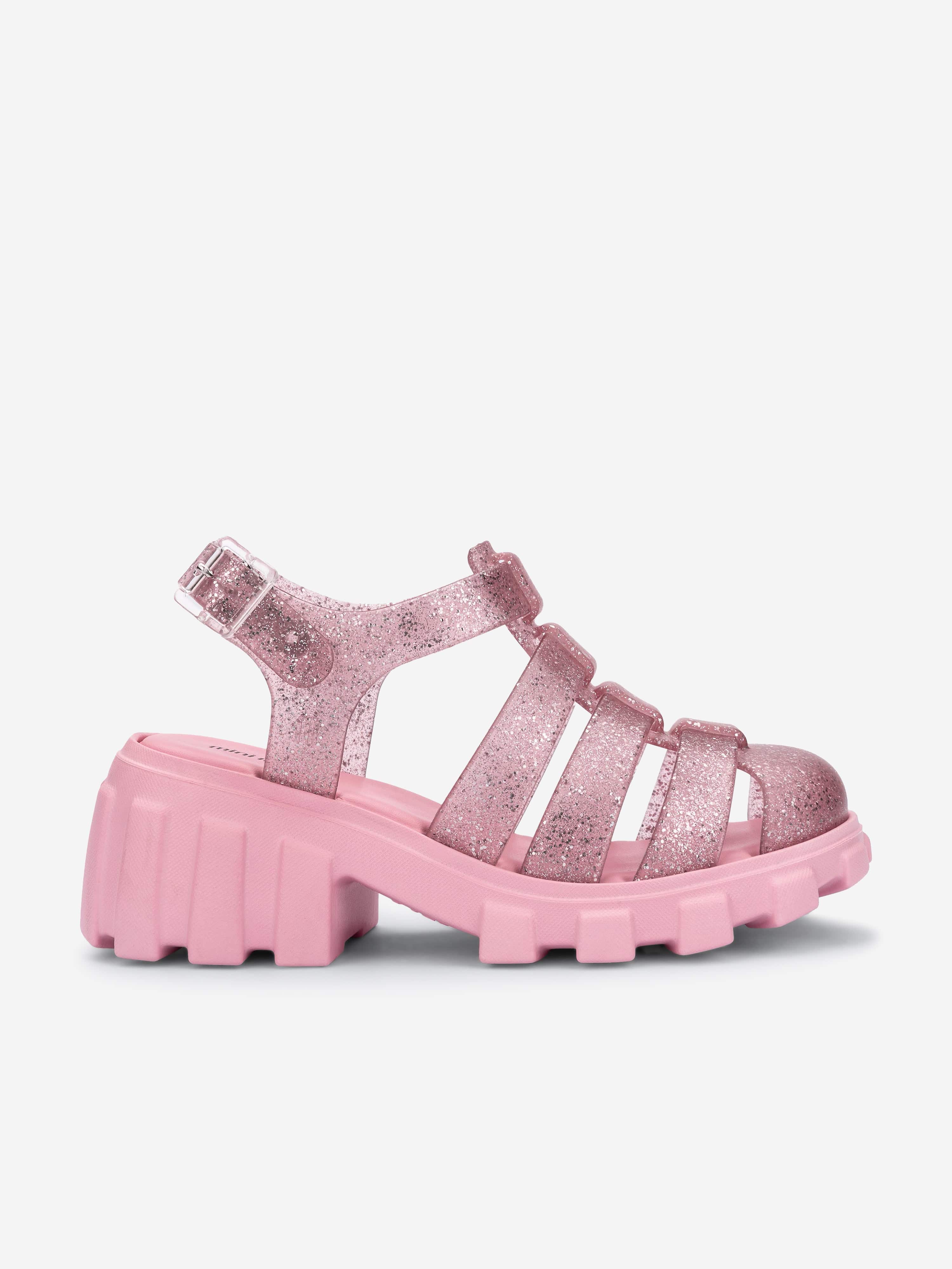 Mini Melissa Girls Megan Sandals in Pink Free Shipping Genuine