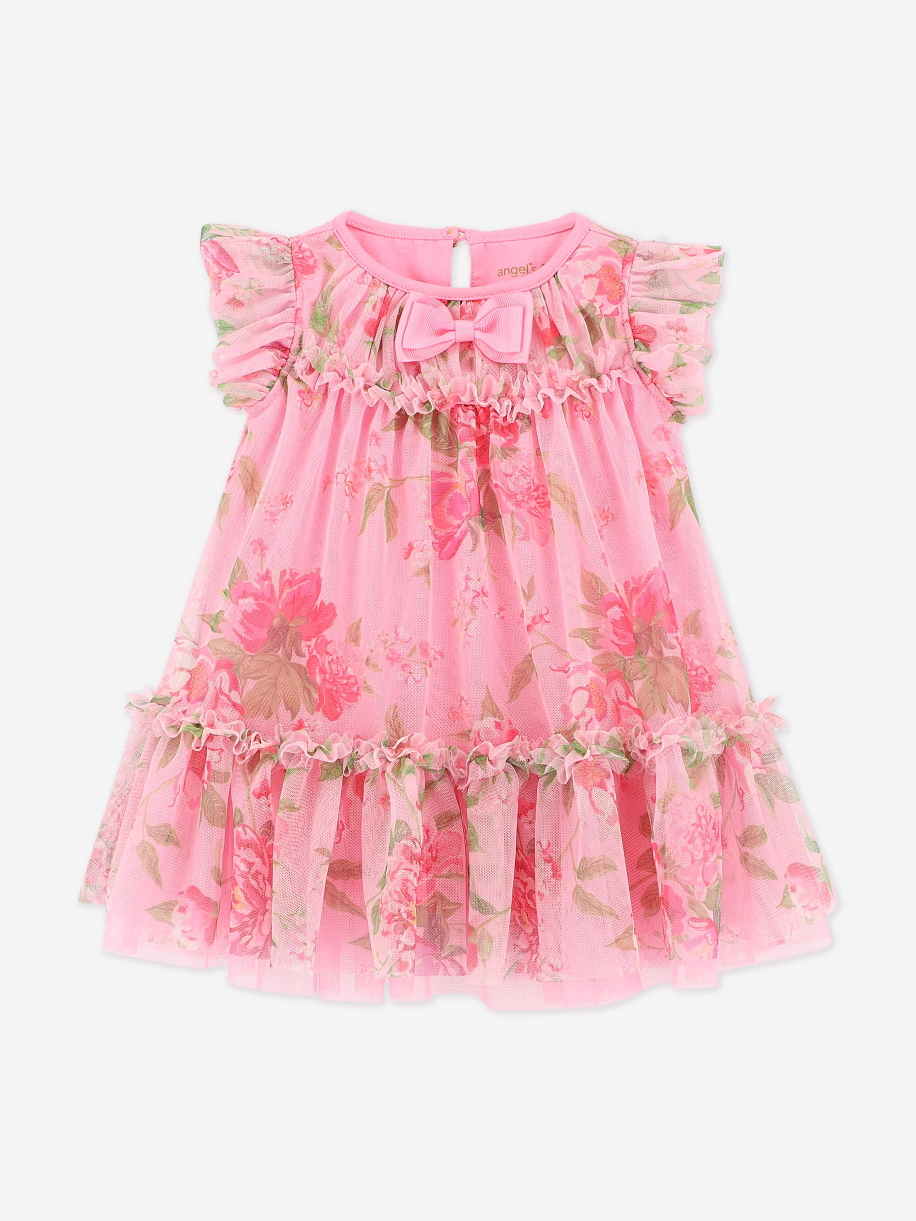 Baby Girls Rosebud Flower Dress in Pink Classic Cheap Pice