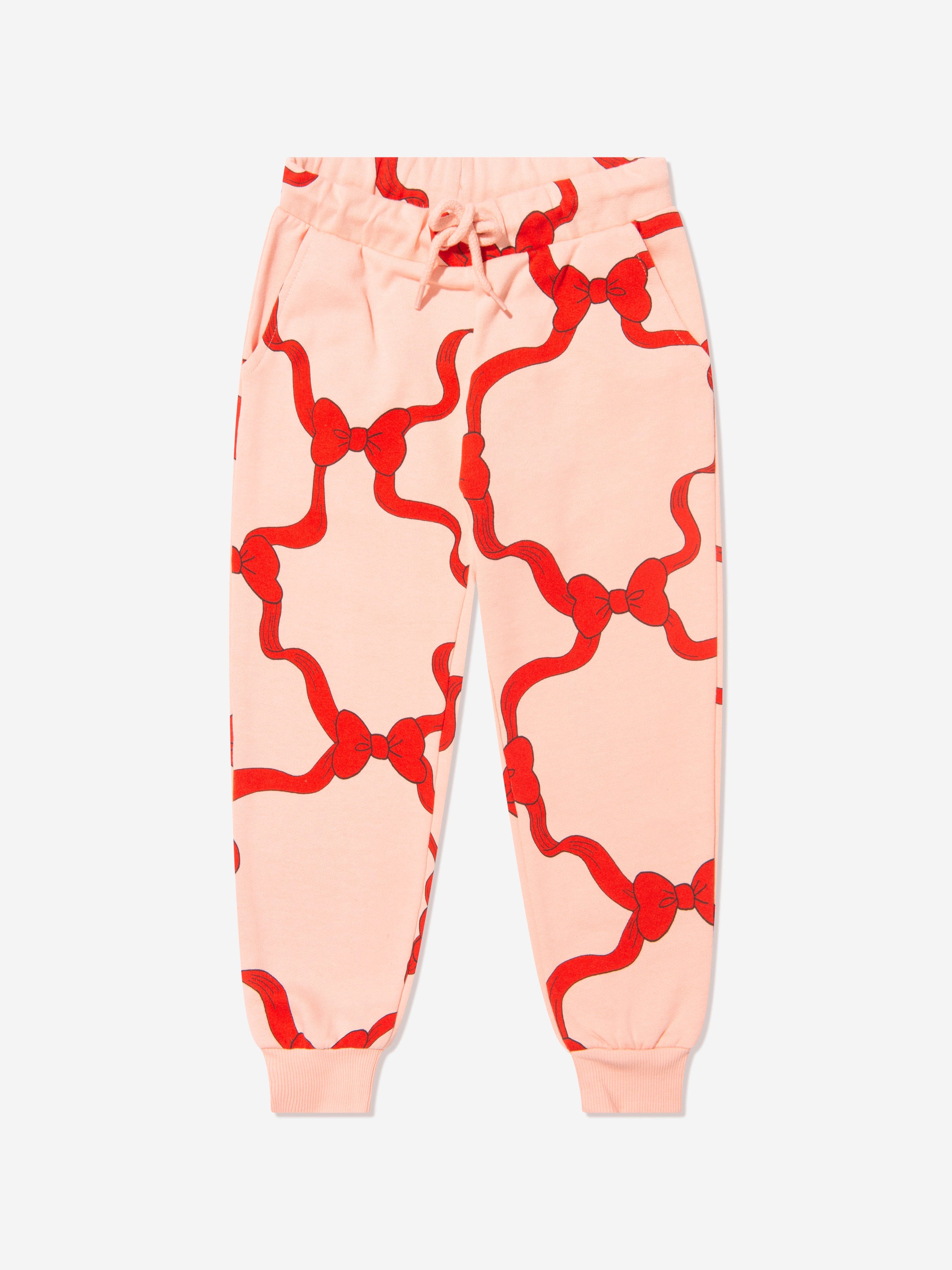 Mini Rodini Girls Organic Cotton Bow Print Joggers Buy Cheap Browse