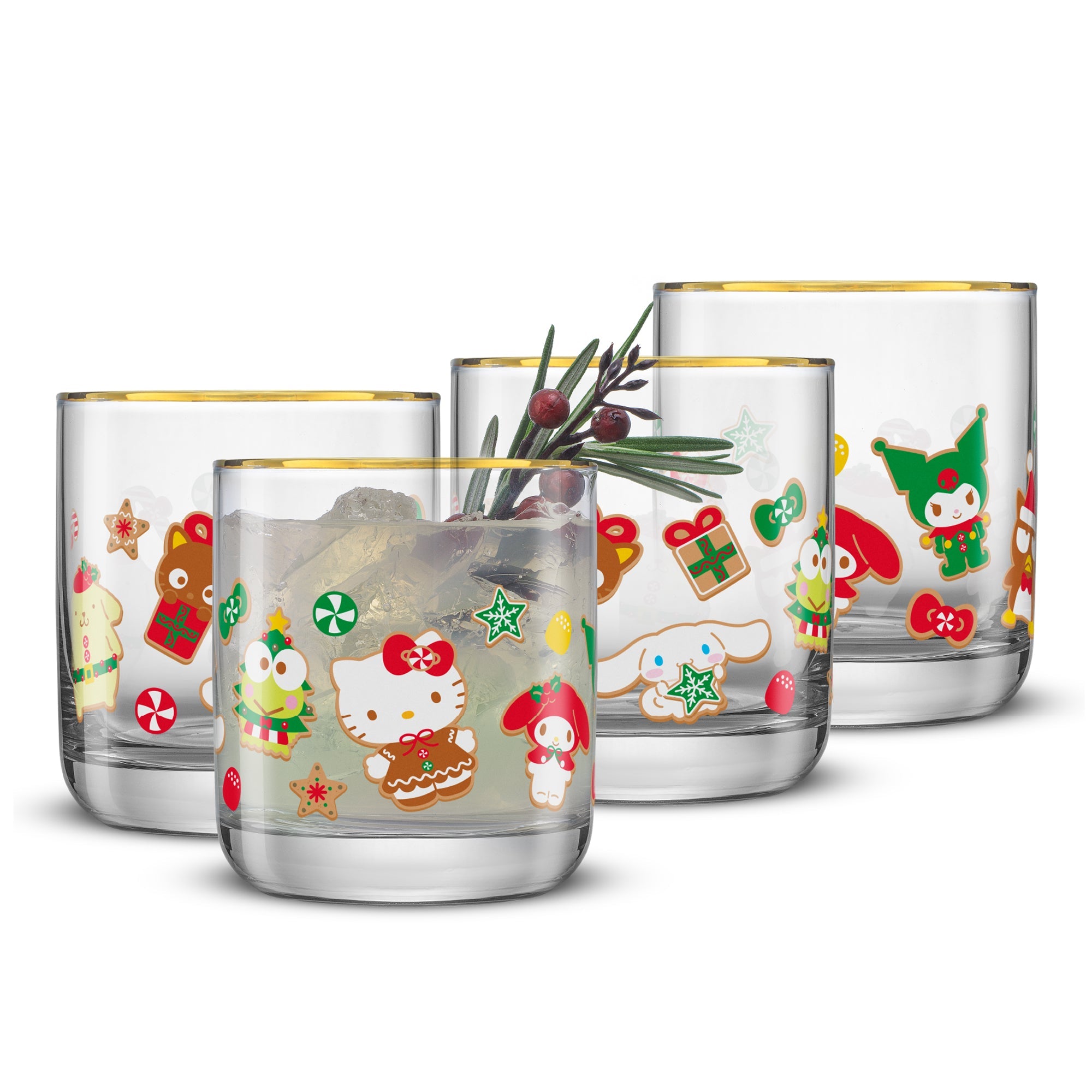 Hello Kitty and Friends Gingerbread Pals Short Glasses Buy Cheap Classic