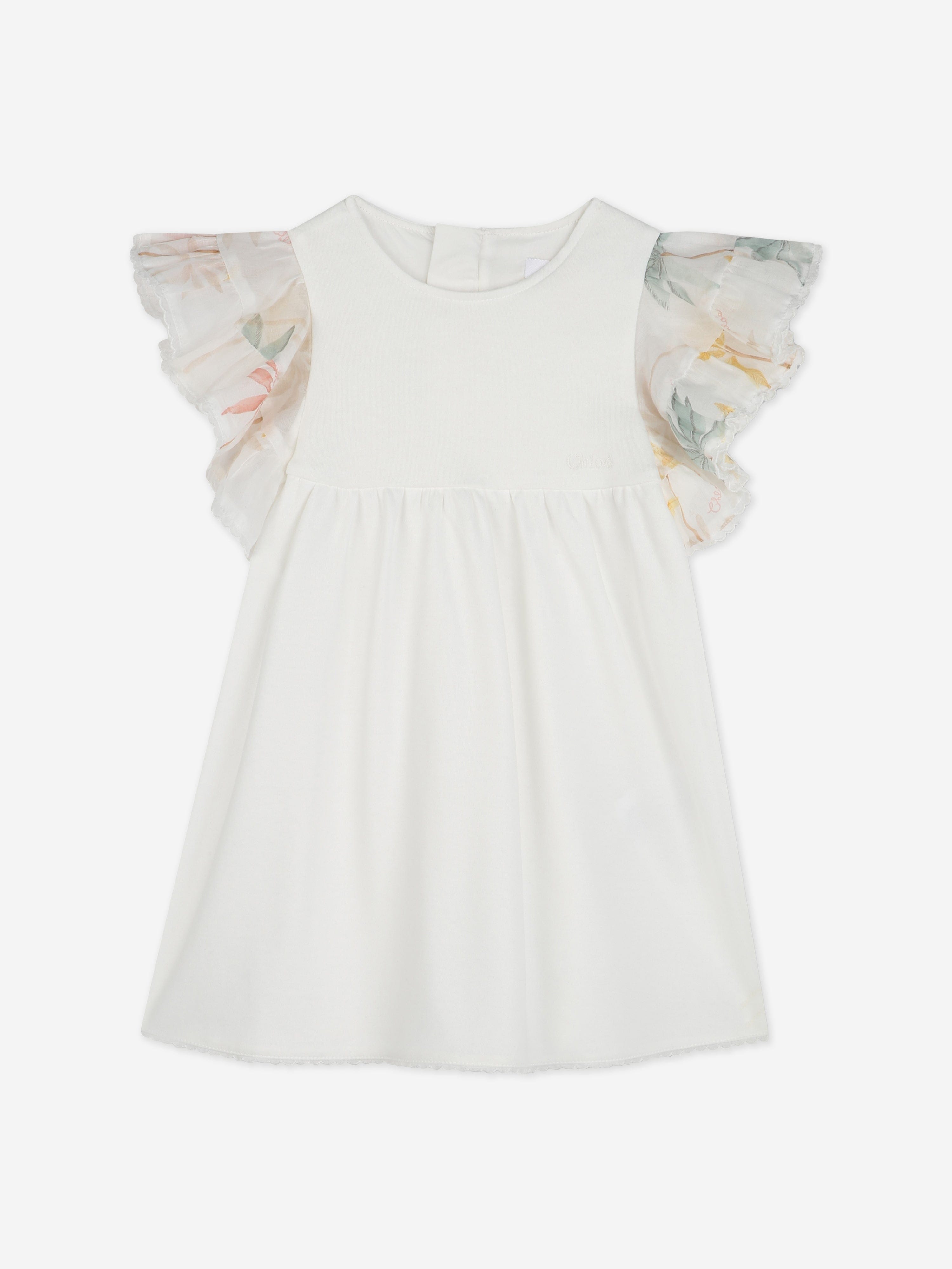 Chlo¨¦ Baby Girls Palm Grove Ruffle Dress in Ivory Quality Free Shipping Low Pice
