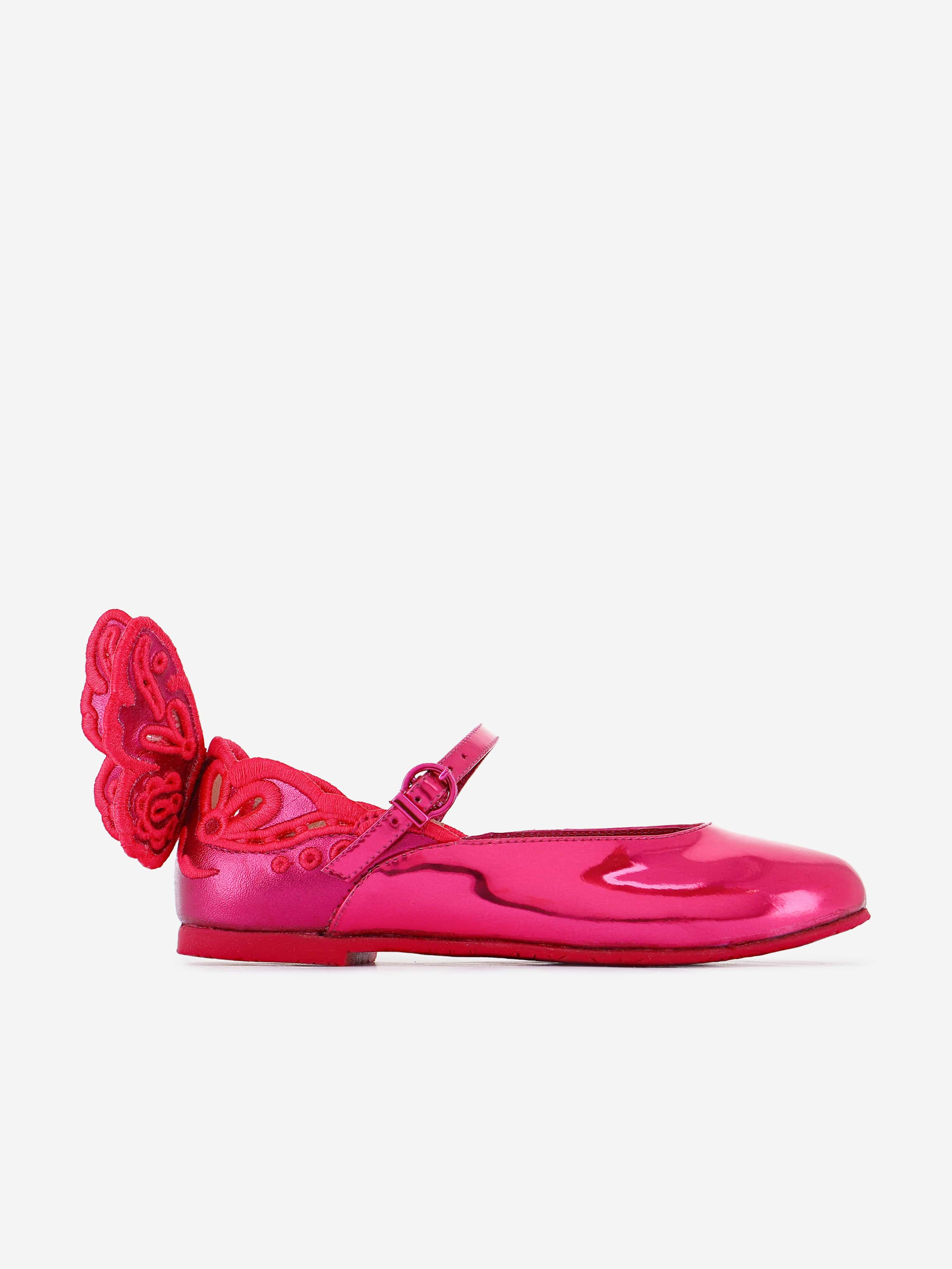 Sophia Webster Girls Chiara Broderie Flat in Pink Buy Cheap 100% Guaranteed