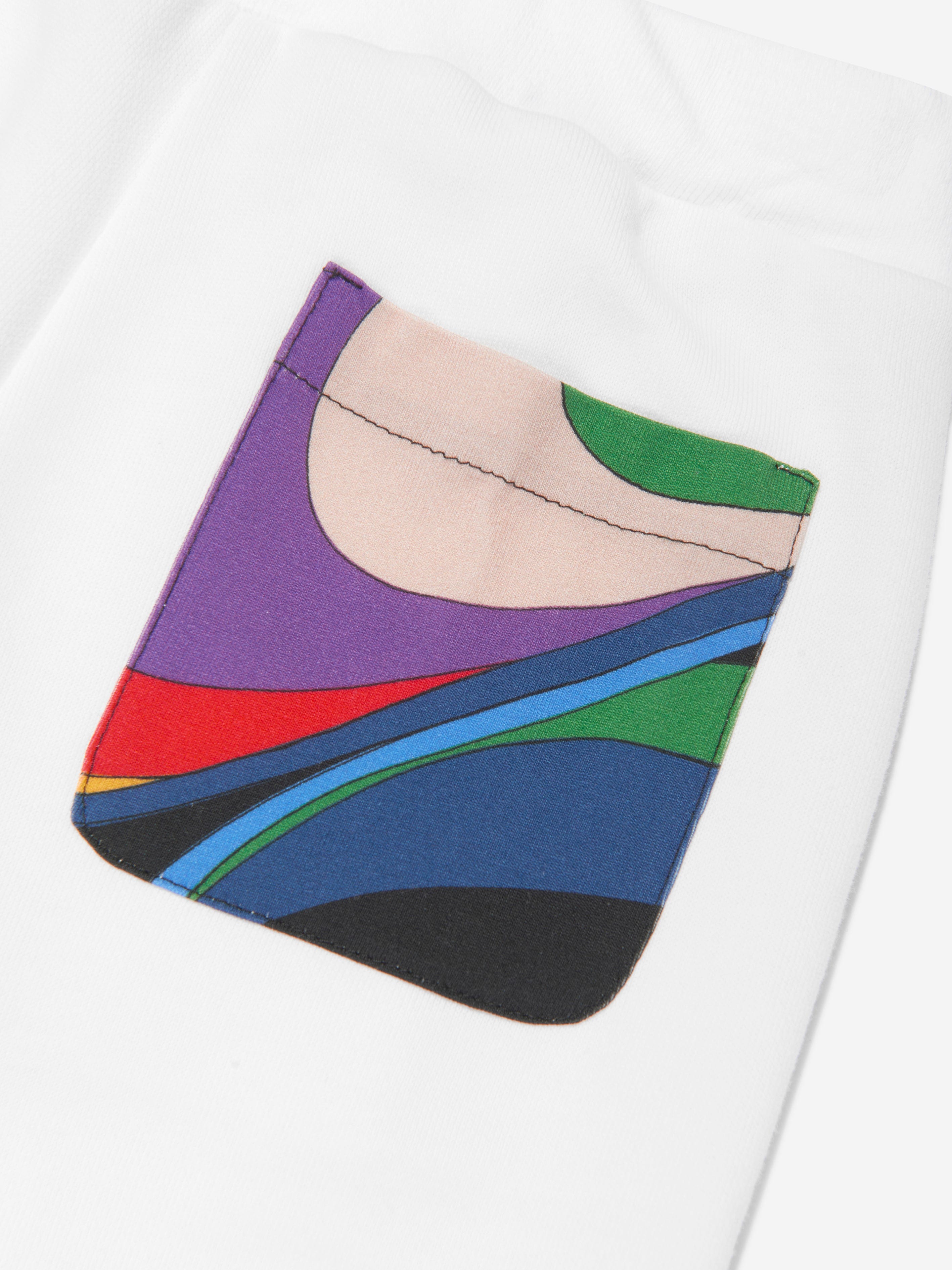 Pucci Girls Logo Joggers in Ivory Fast Delivery Online
