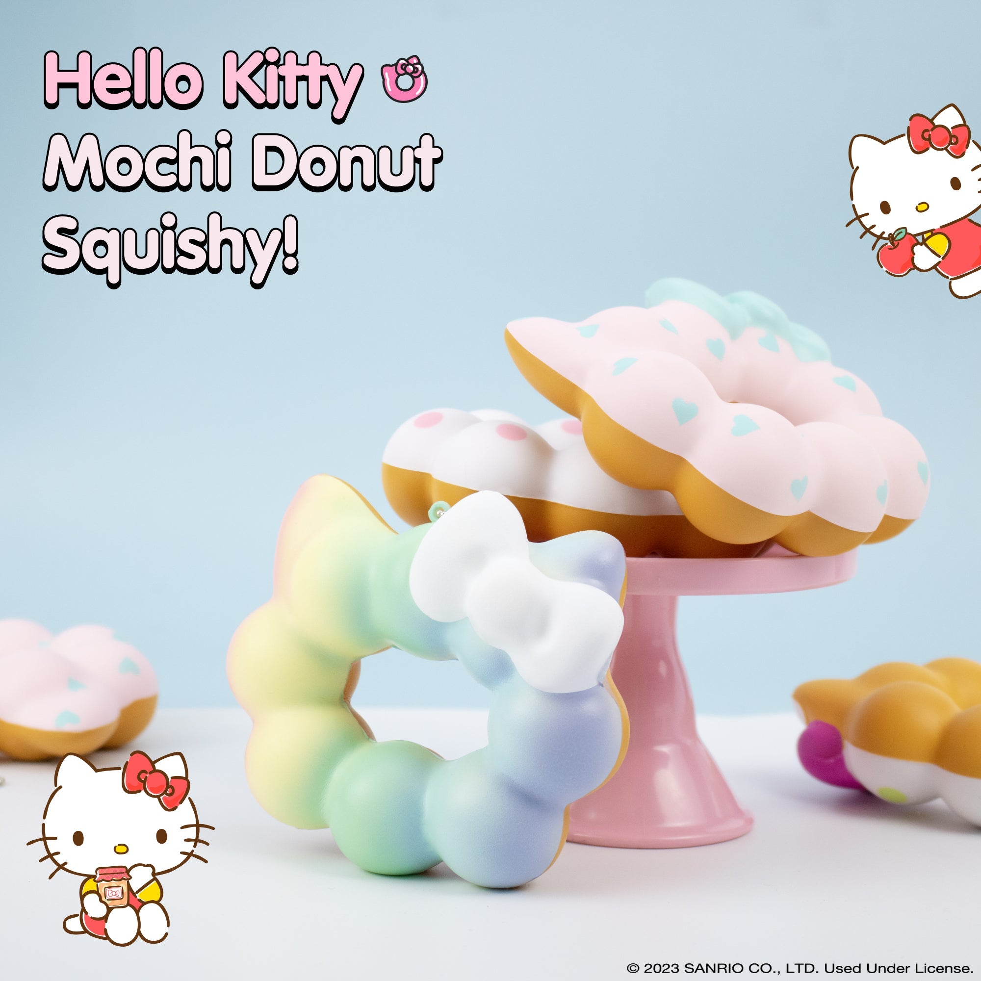 Hello Kitty Mochi Donut Squishy Keychain Outlet Best Sale