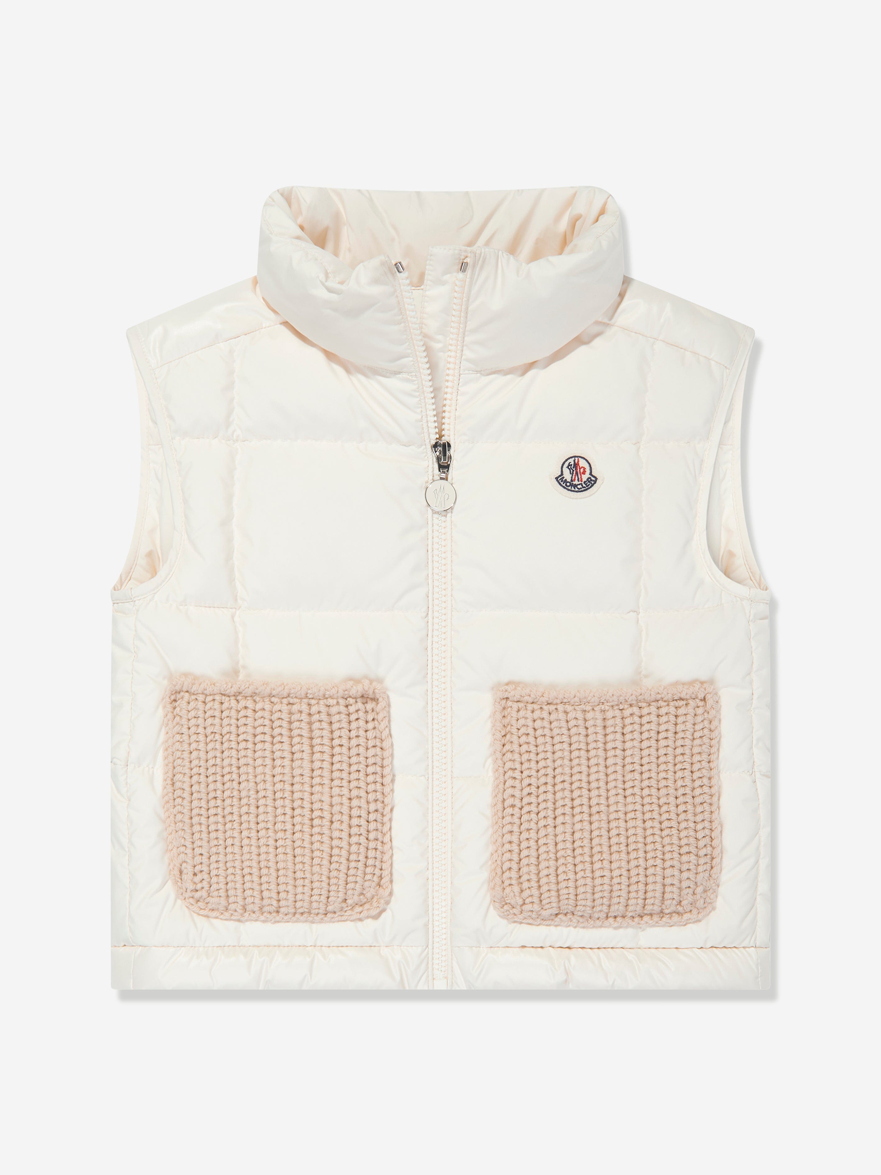 Moncler Enfant Girls Down Padded Rhoda Gilet in Ivory Perfect Sale Online