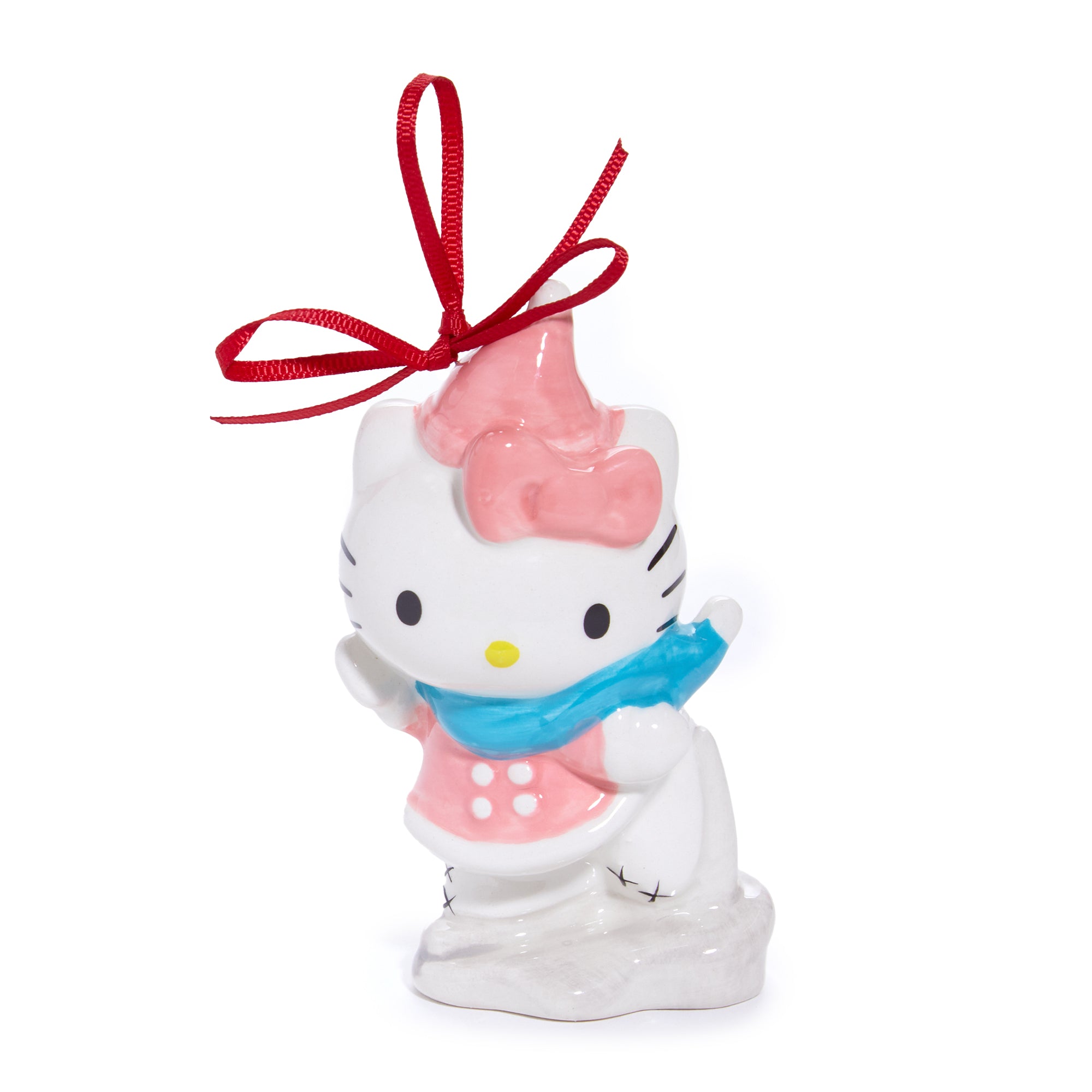 Hello Kitty 2-pc Holiday Ceramic Ornament Set (Winter Play) Free Shipping With Paypal