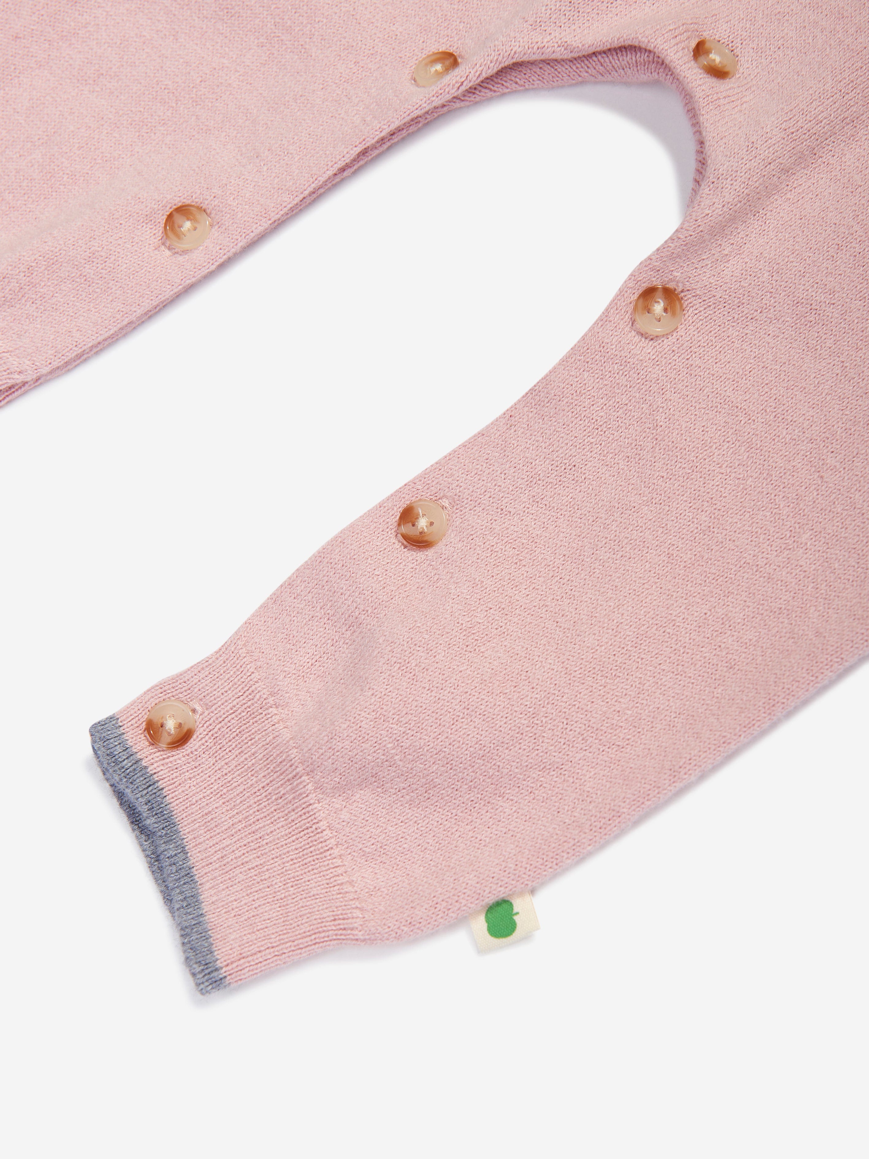 The Bonnie Mob Baby Girls Sorrel Mushroom Knit Romper in Pink Clearance Newest