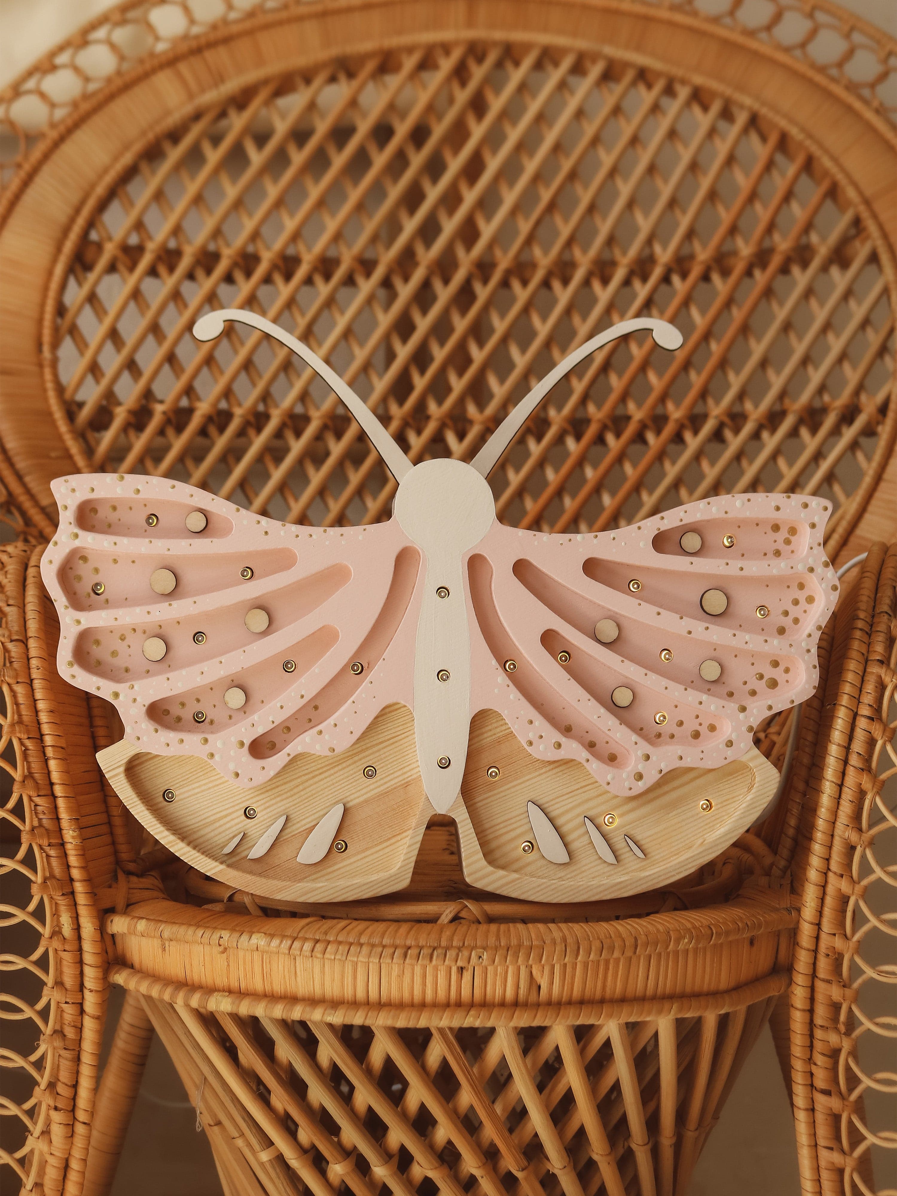 Little Lights Butterfly Lamp in Pink (19x35x5.5 cm) Free Shipping Big Sale