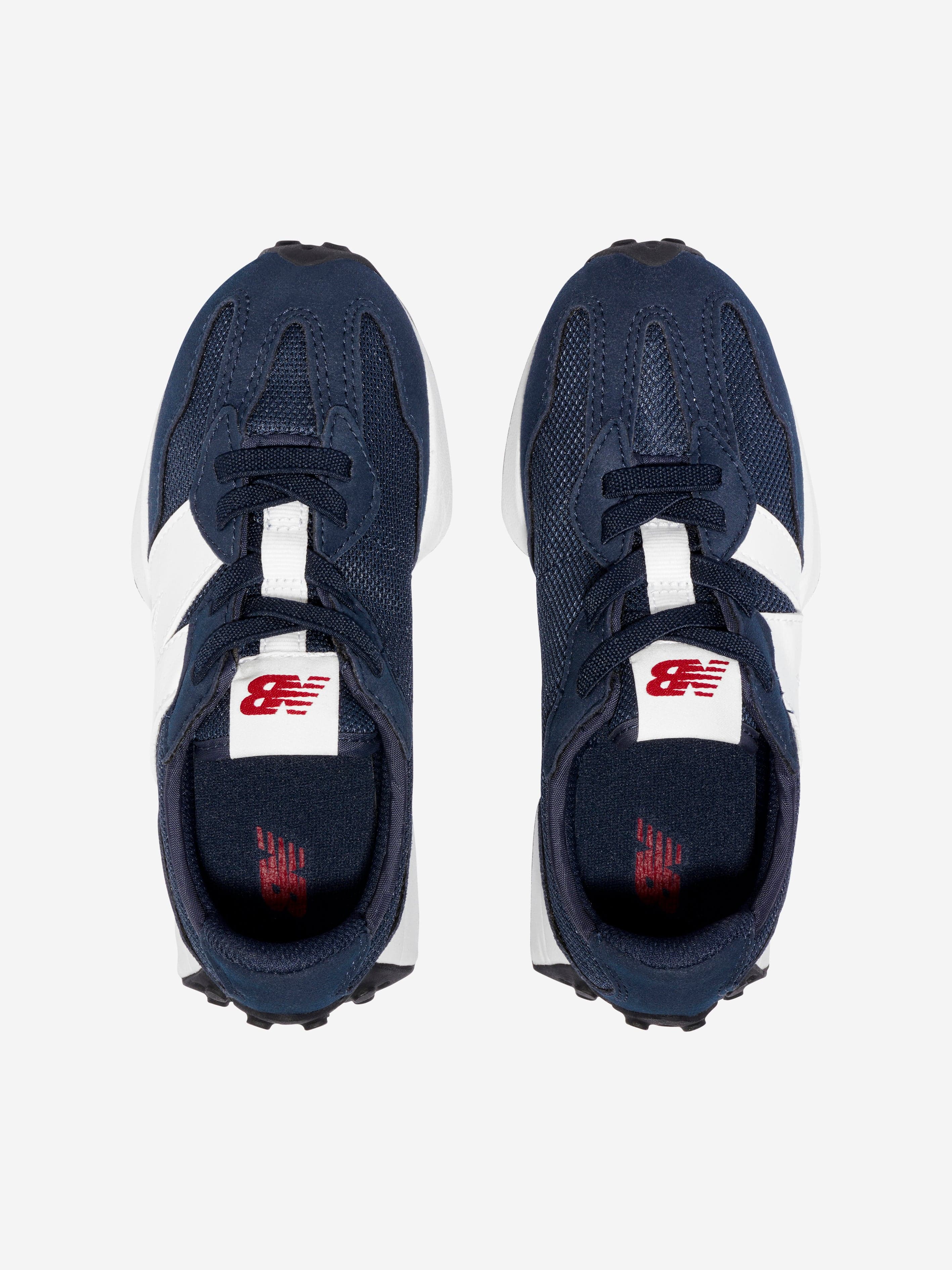 New Balance Kids 327 Lace Up Logo Trainers in Blue Outlet Lowest Pice