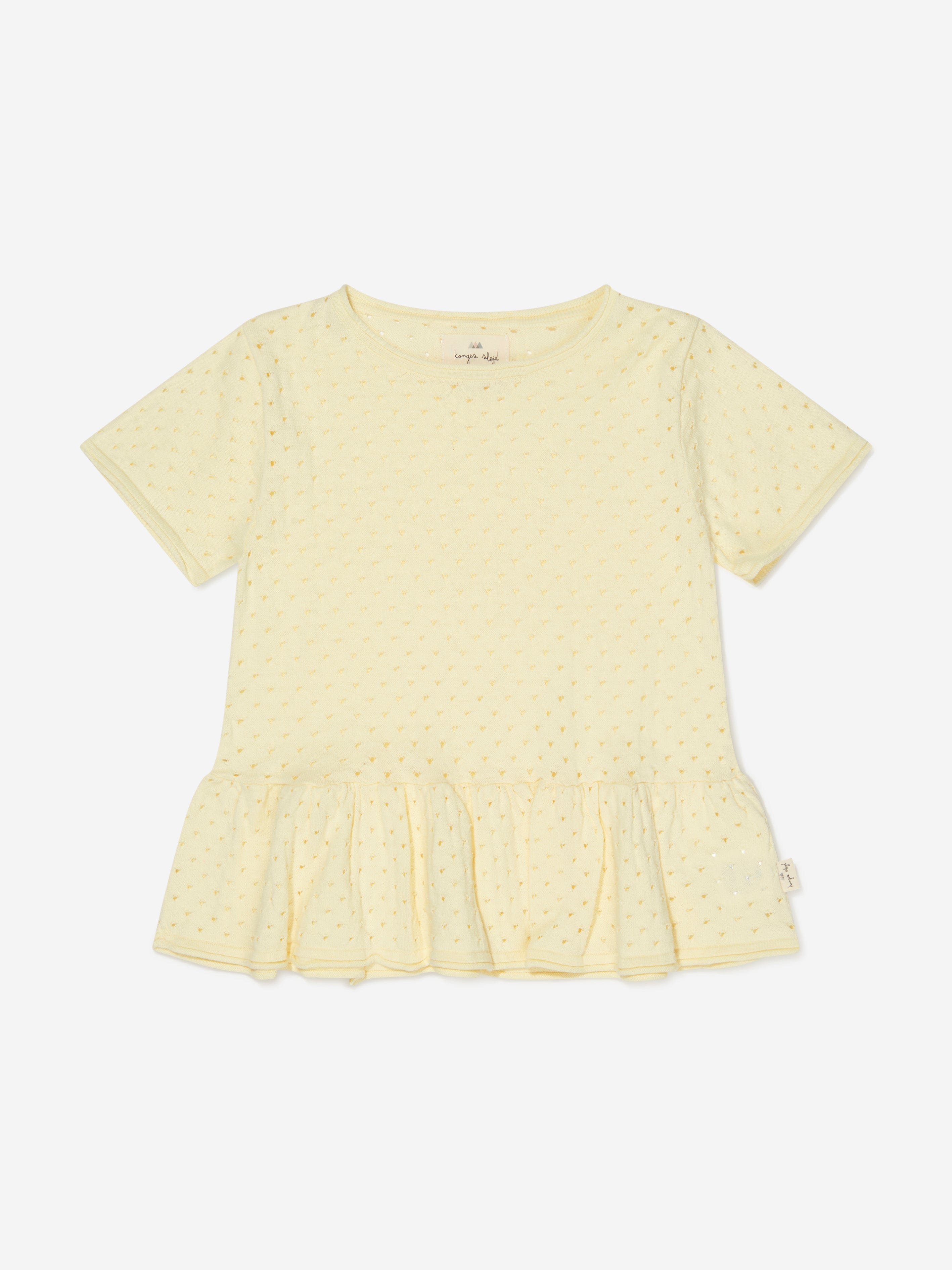 Konges Sljd Girls Organic Cotton Frilly T-Shirt Sale Comfortable