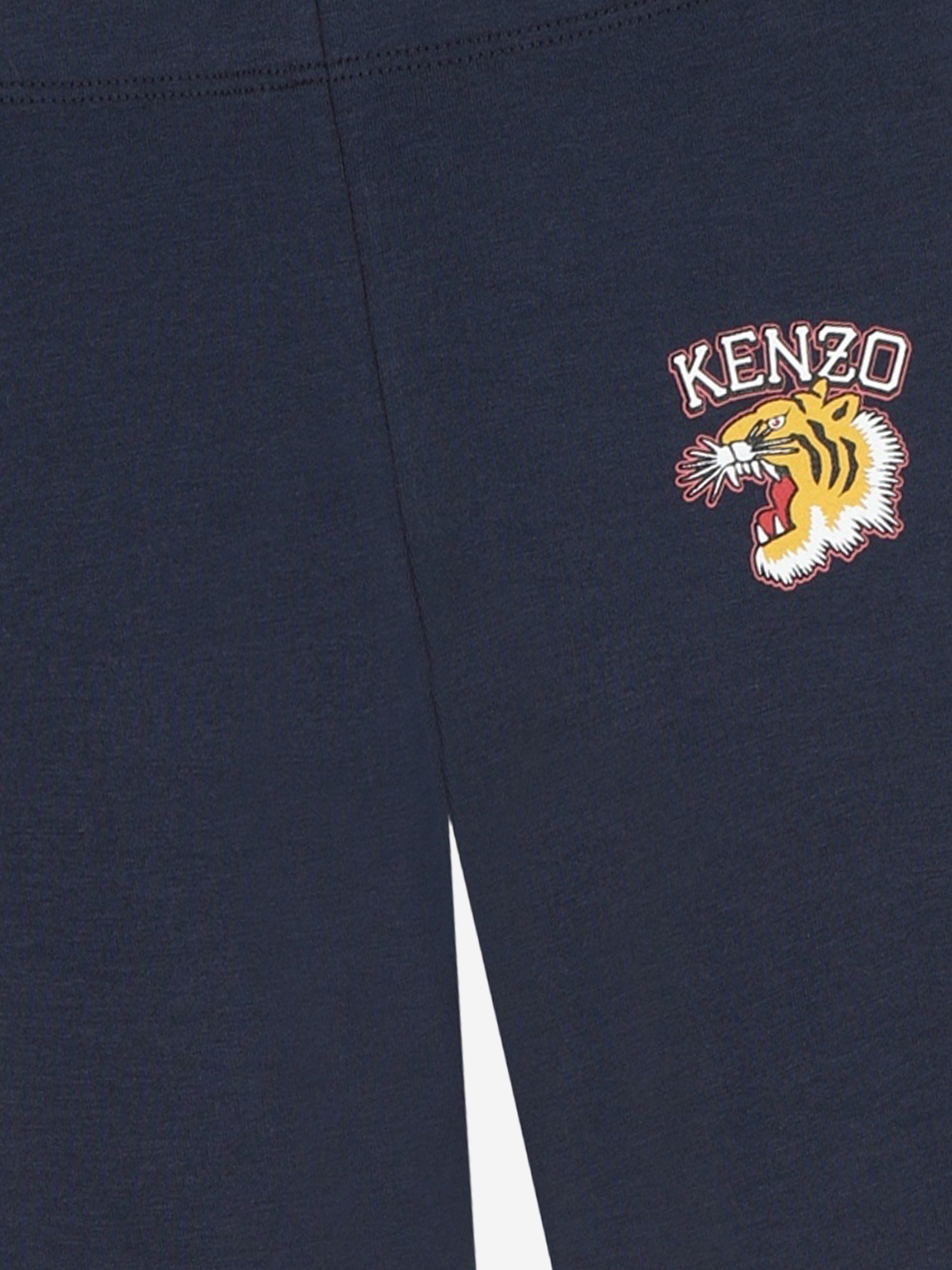 KENZO Girls Logo Leggings in Navy Outlet Free Shipping Authentic