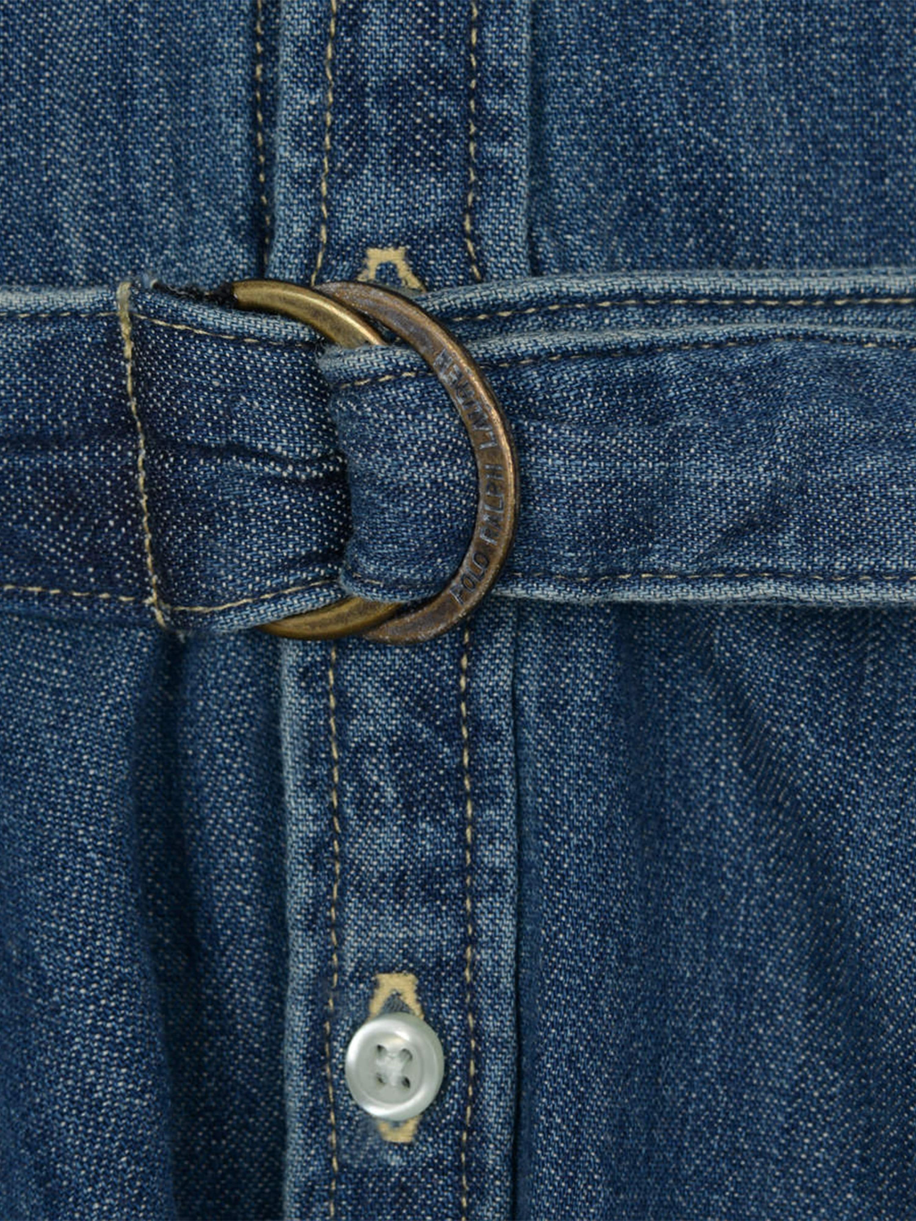 Ralph Lauren Girls Denim Shirt Dress in Blue Sale Footlocker Pictures