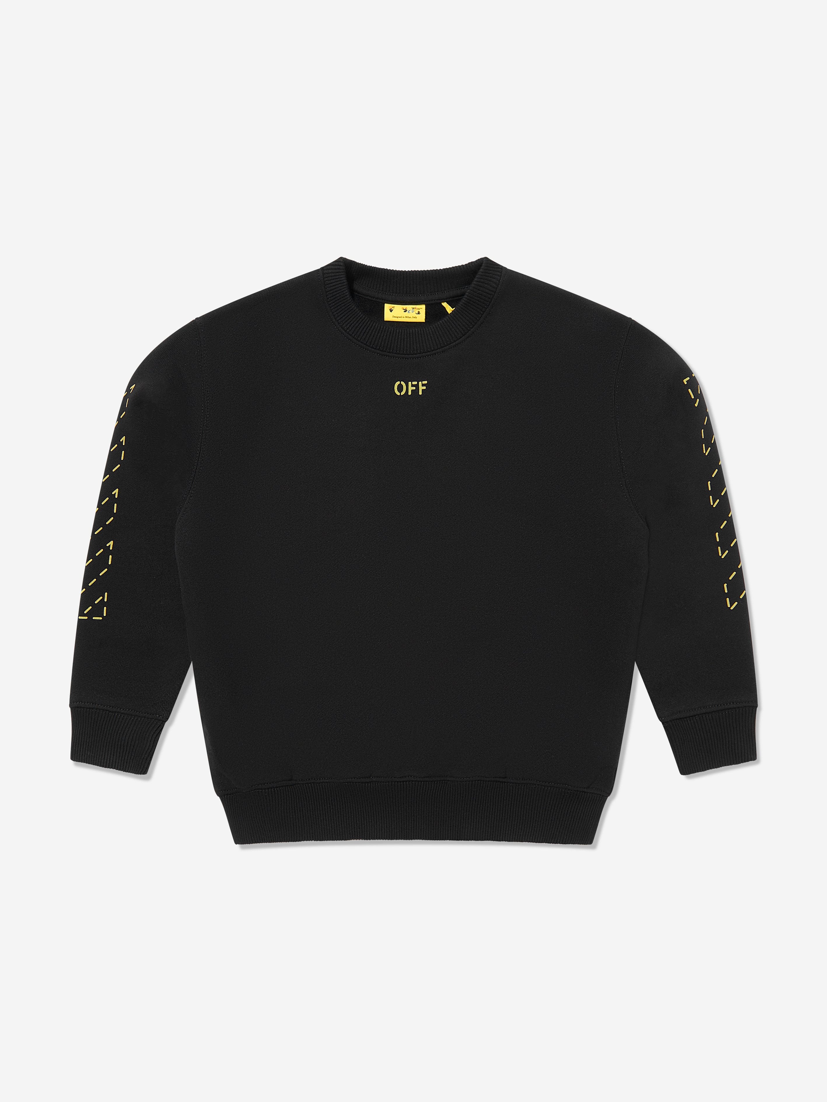 Kids Arrow Stitched Sweatshirit in Black Online Cheap Quality