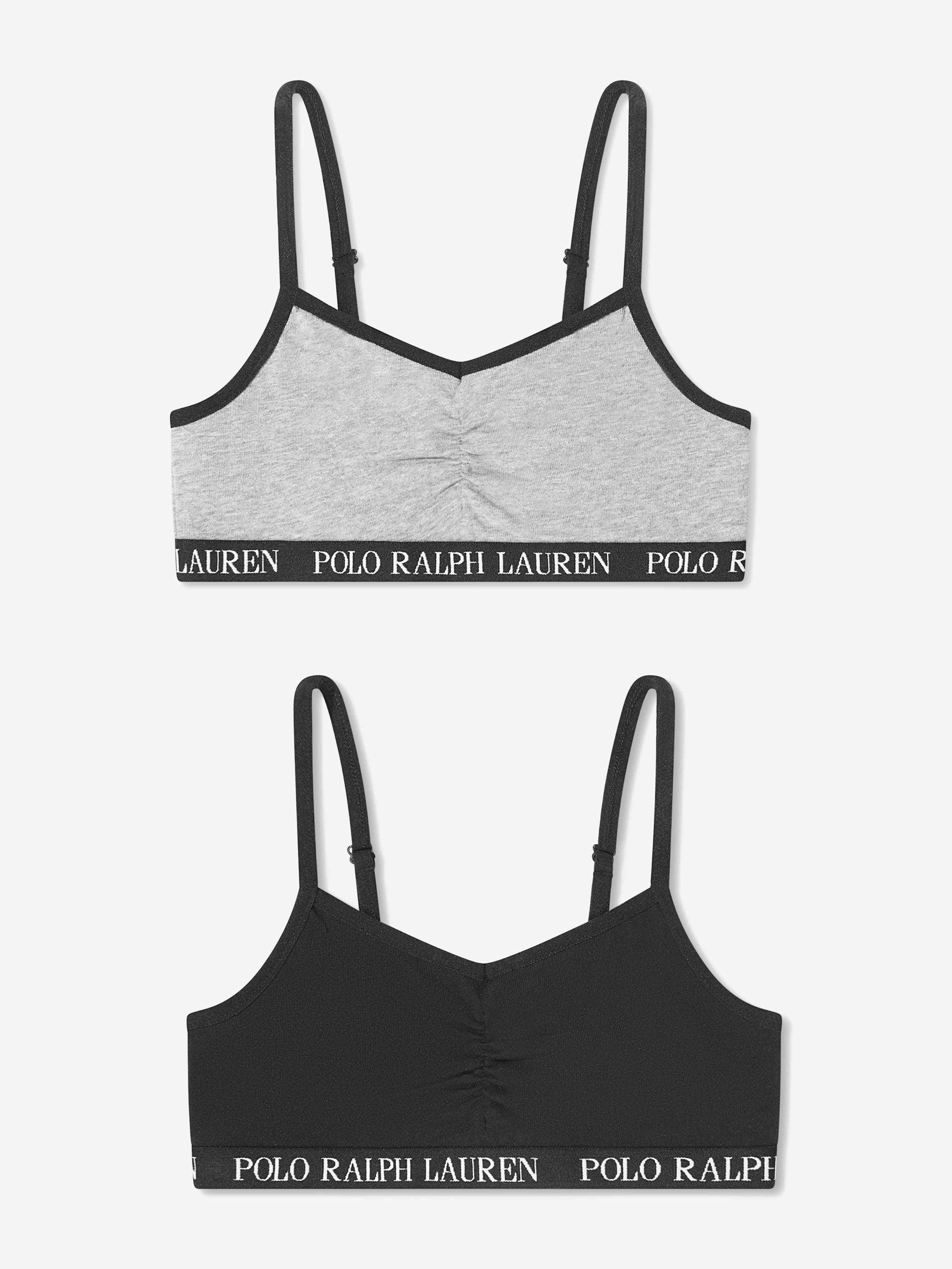 Ralph Lauren Girls 2 Pack Bralette Set in Black Shop Sale Online