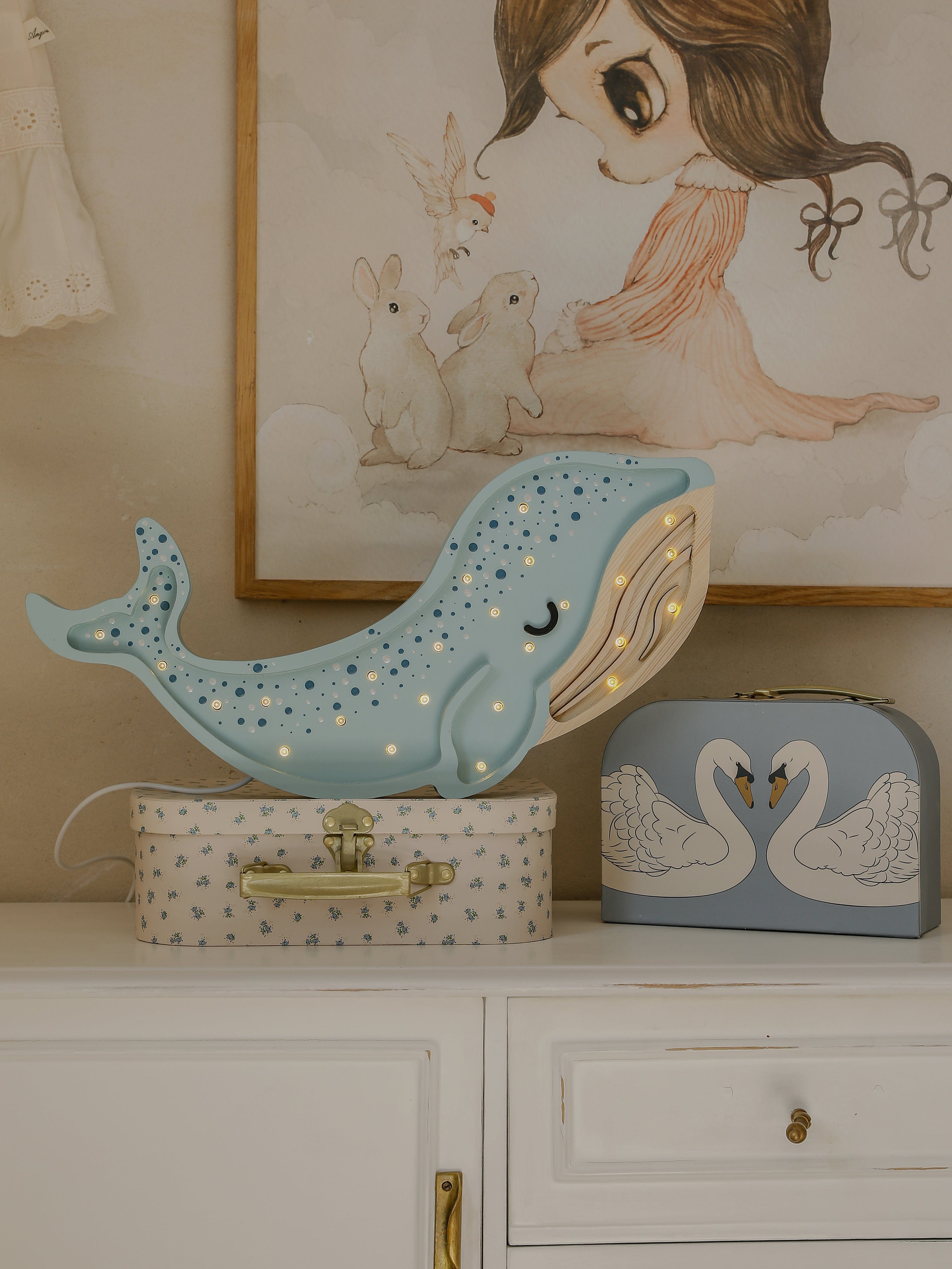 Little Lights Whale Lamp in Blue (15.5x40x5.5 cm) Ebay Cheap Pice