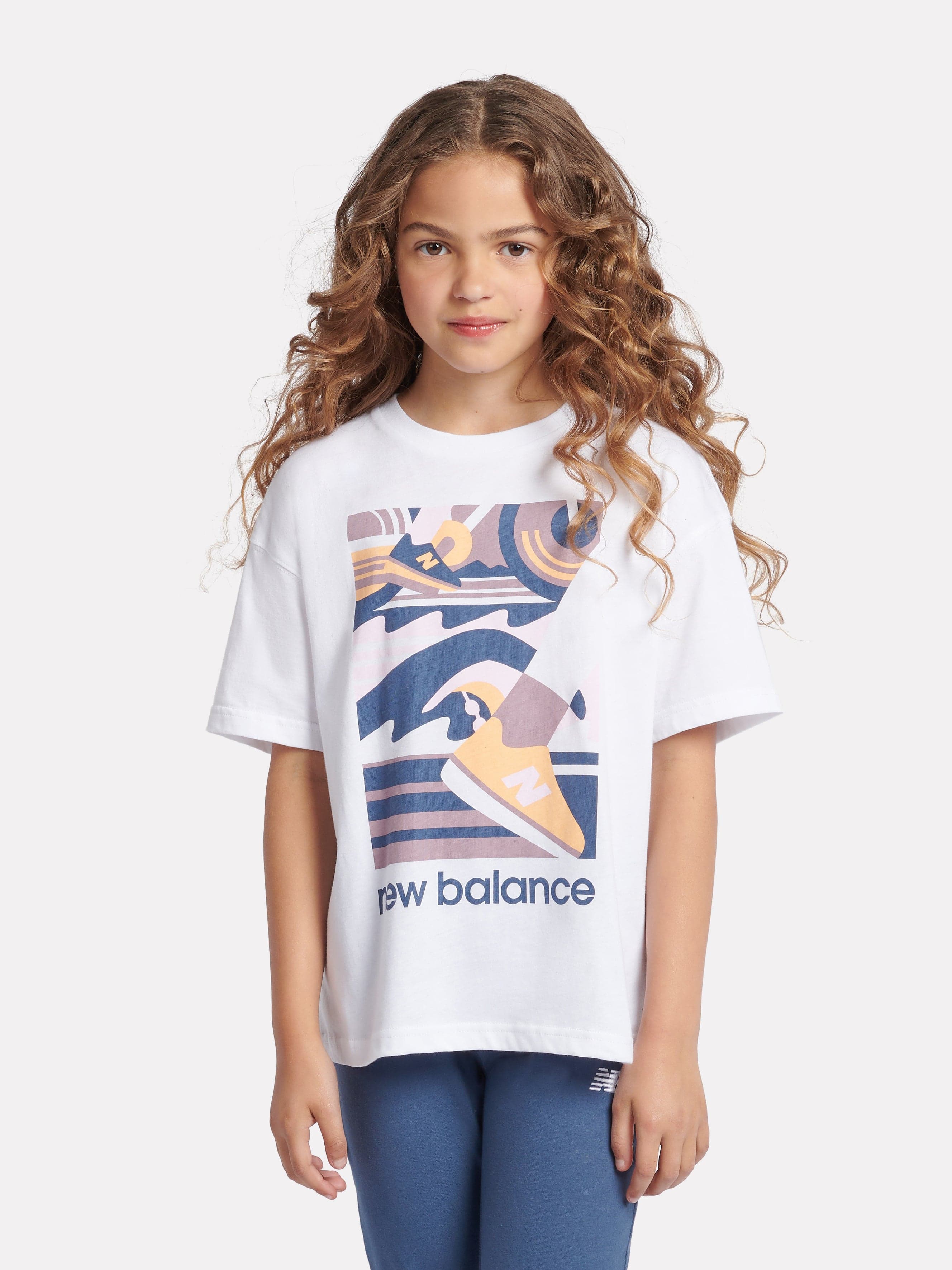 New Balance Girls Greatest Hits Graphic T-Shirt in White The Cheapest Cheap Online