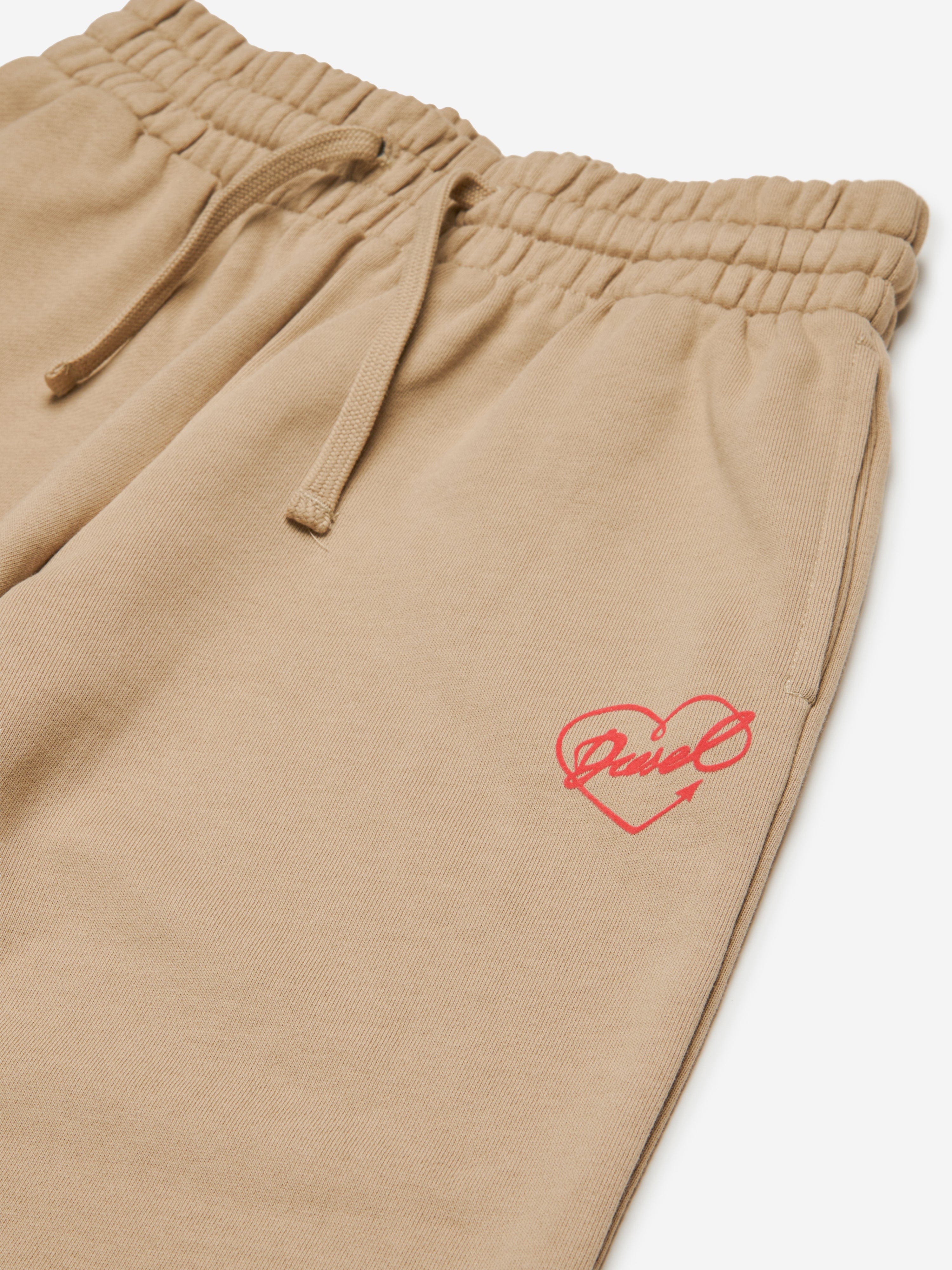 Diesel Girls Pinny Logo Joggers in Beige Outlet Low Pice