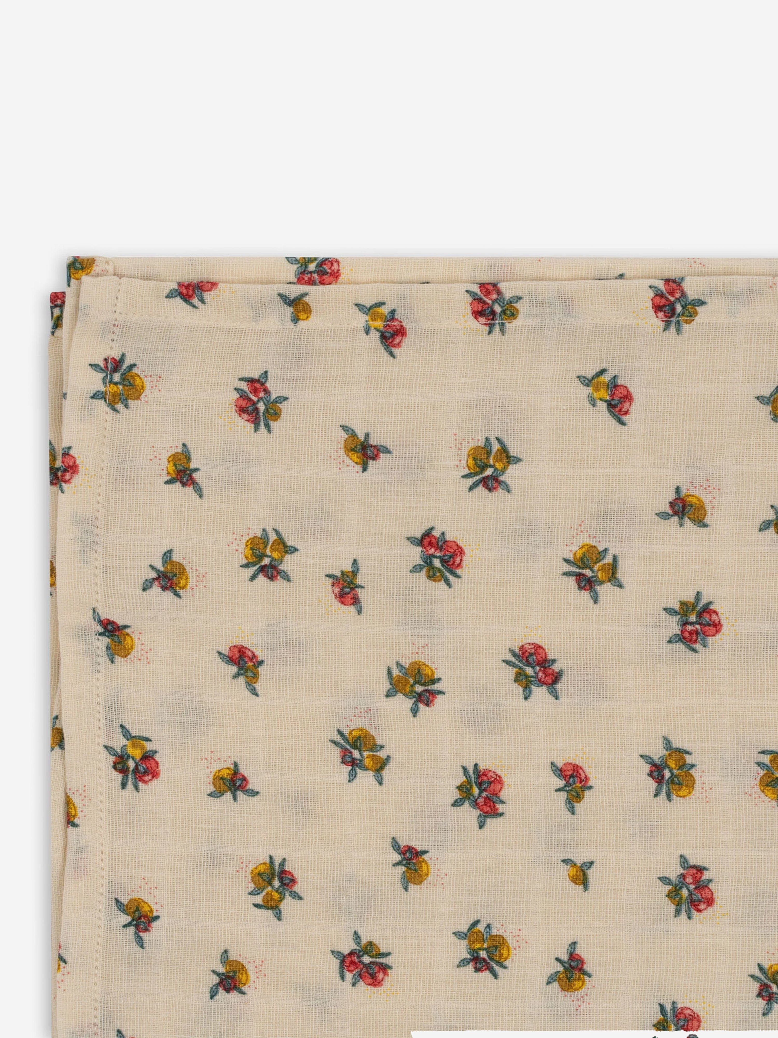 Konges Sljd Baby Girls Peony Muslin Swaddle in Multicolour (115cm) Clearance 2025 New