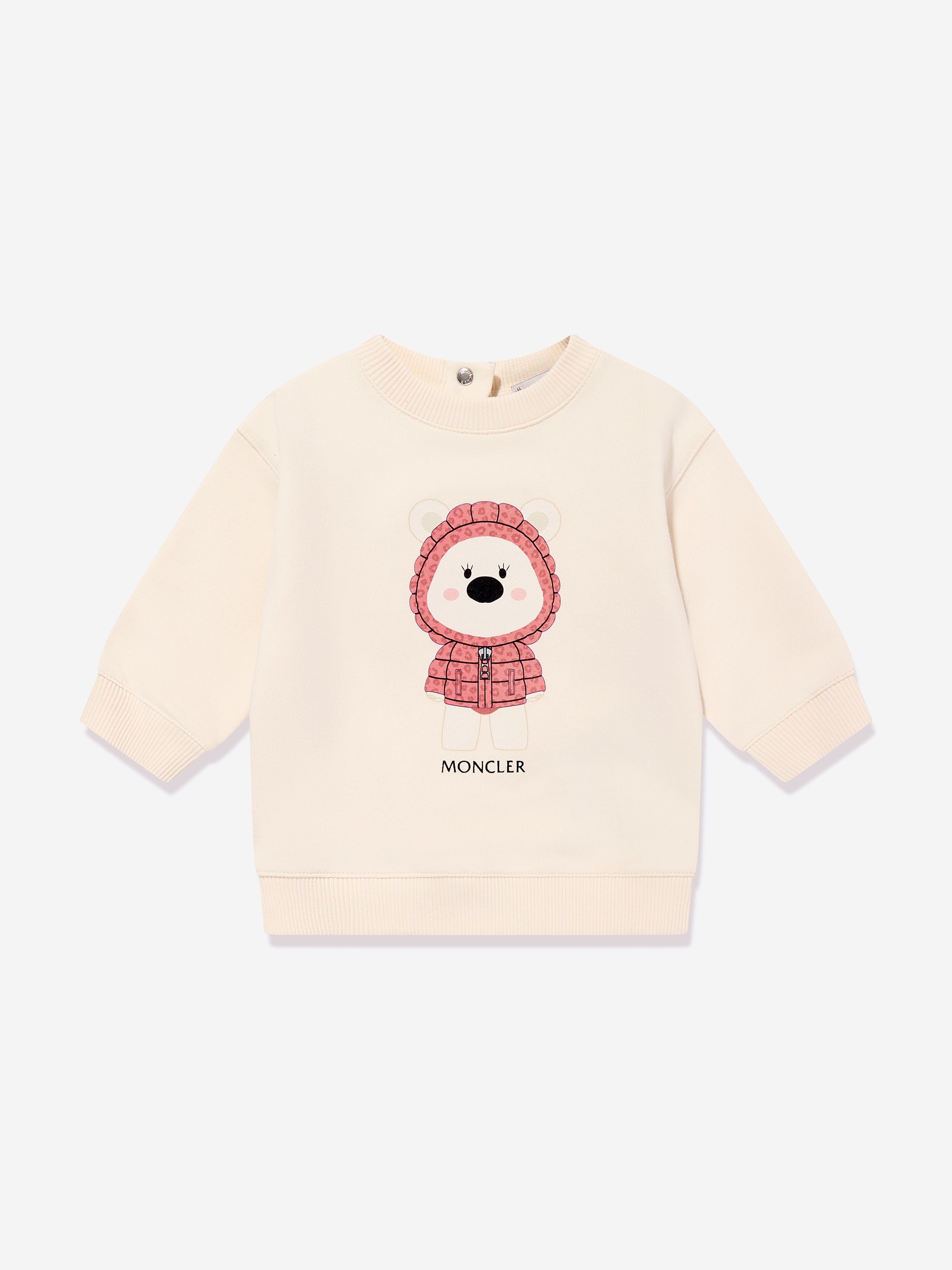 Moncler Enfant Baby Girls Bear Sweatshirt in Cream Wide Range Of Cheap Pice