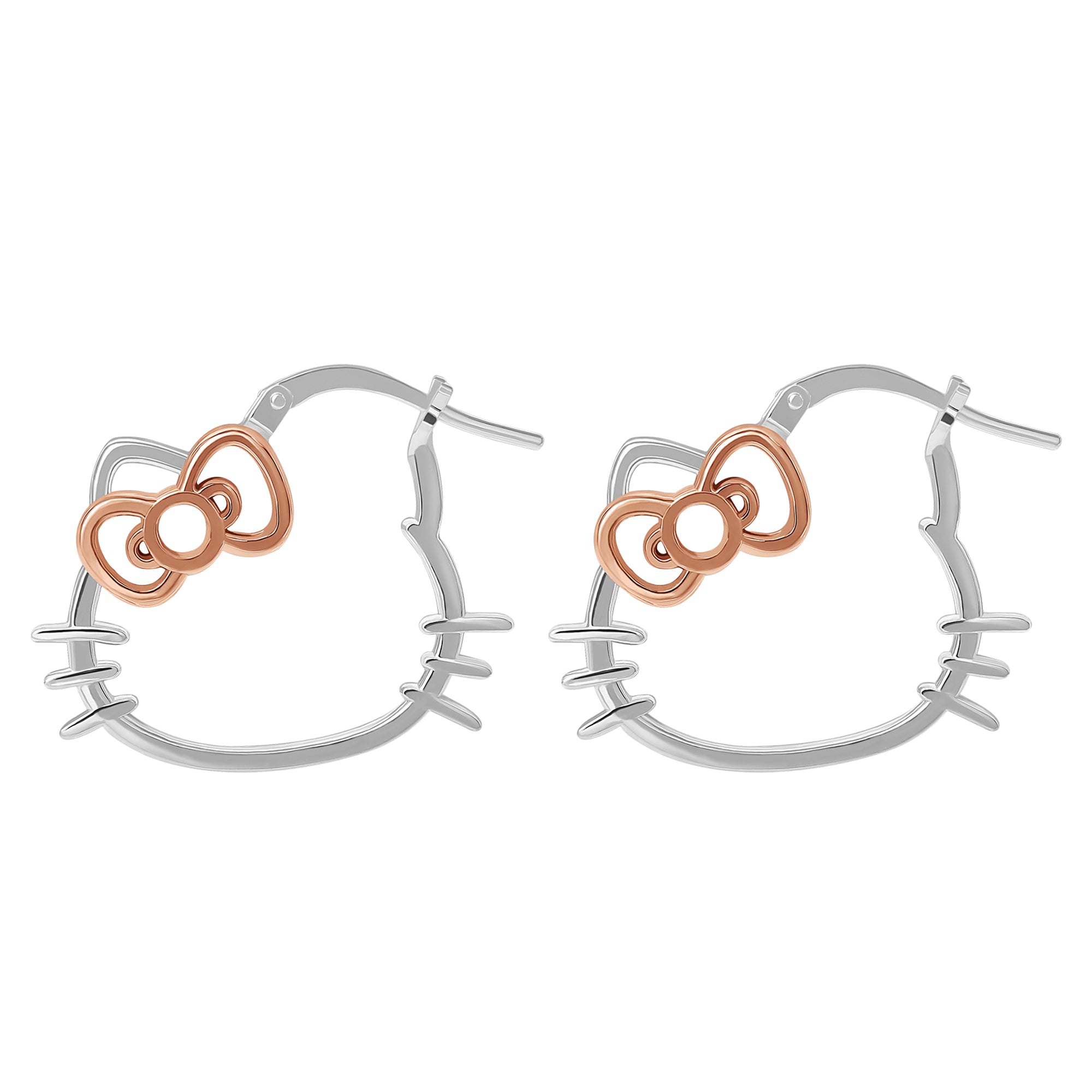 Hello Kitty Sterling Silver Hoop Earrings Cheap Sale Online