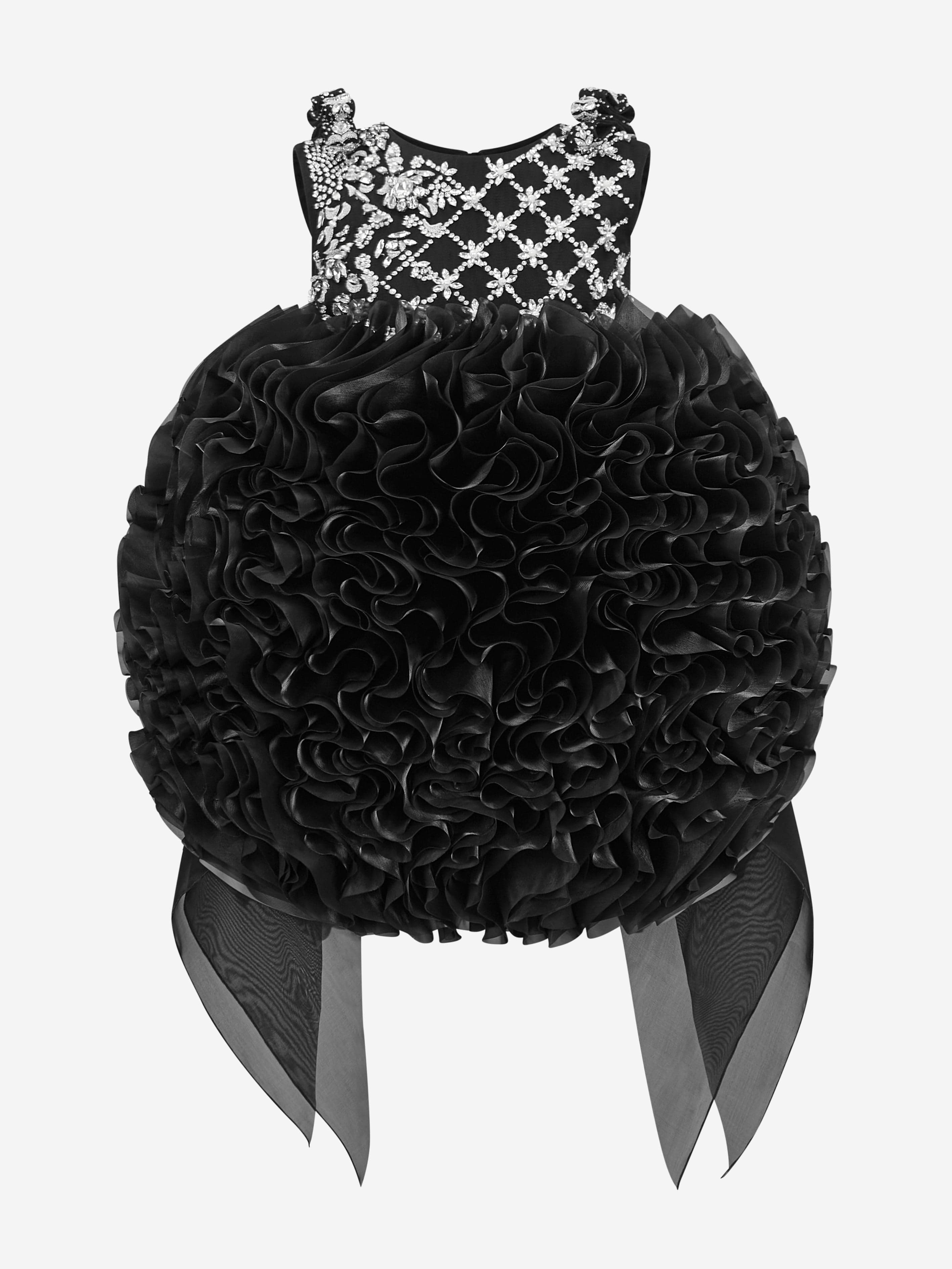 Maison Ava Girls Pomme Occasion Dress in Black Discount Countdown Package
