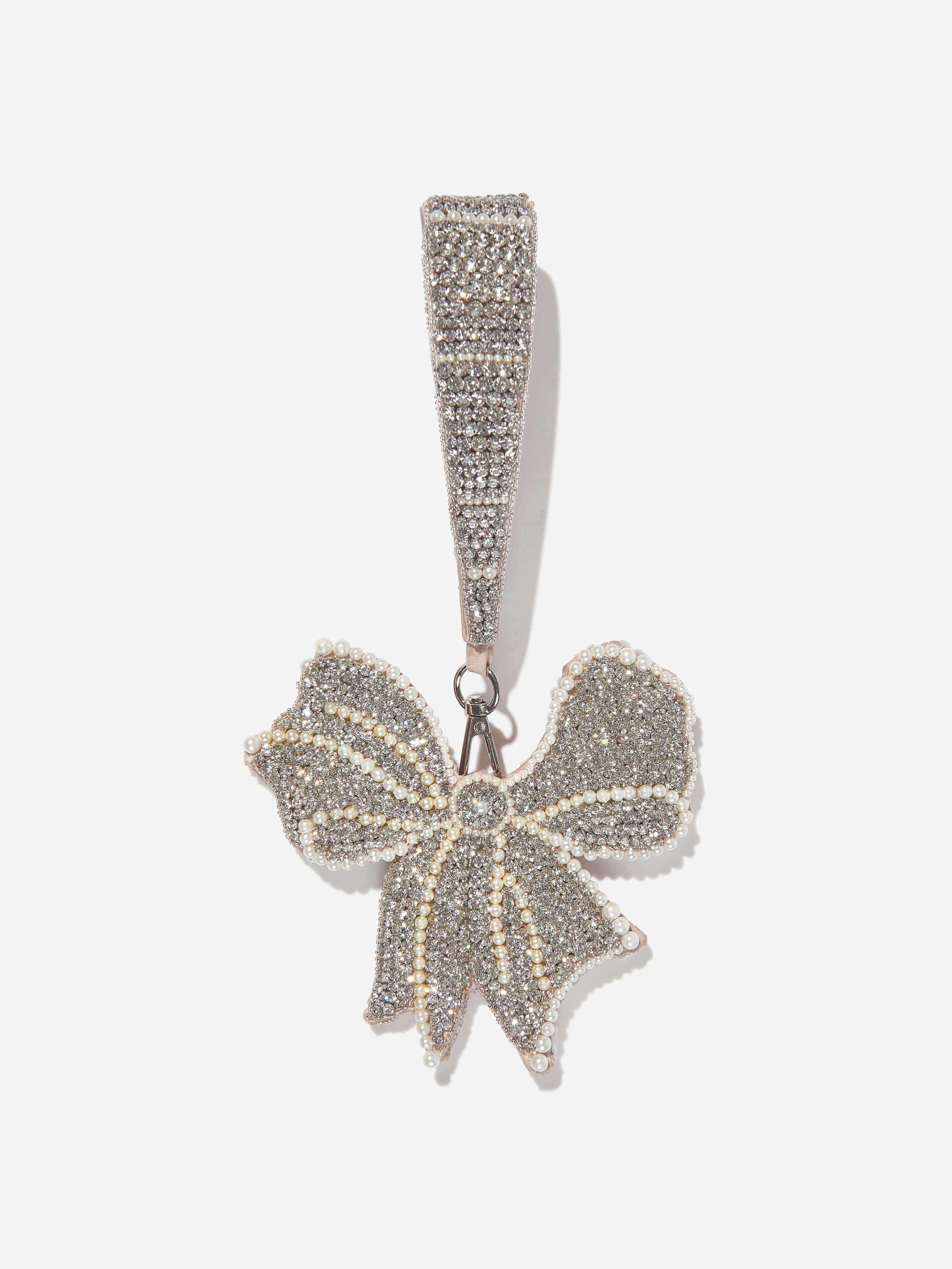 Maison Ava Girls Rhinestone Bow Bag in Silver (12.5cm) Sale In China