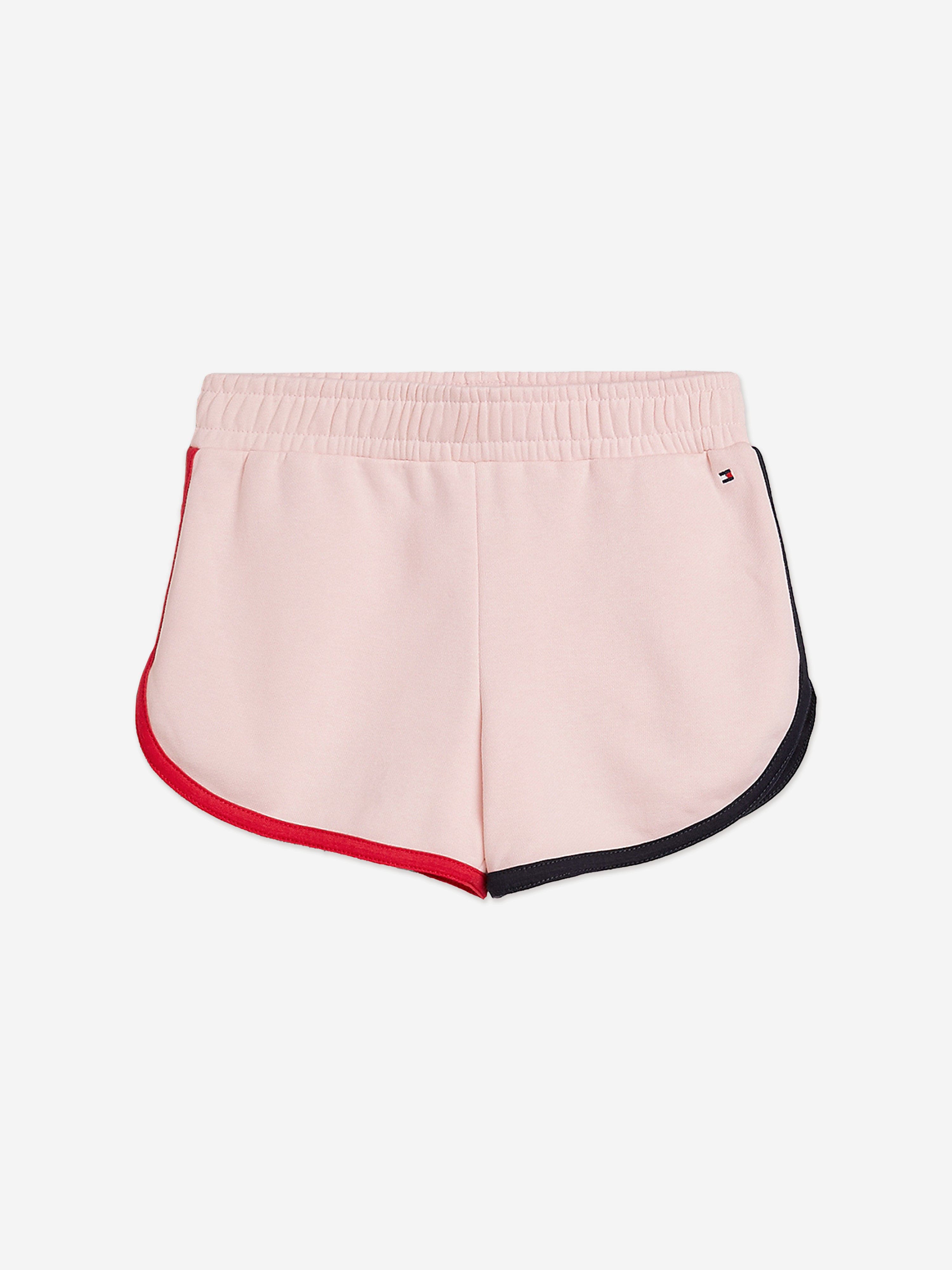 Tommy Hilfiger Girls Global Stripe Shorts in Pink Clearance For Cheap