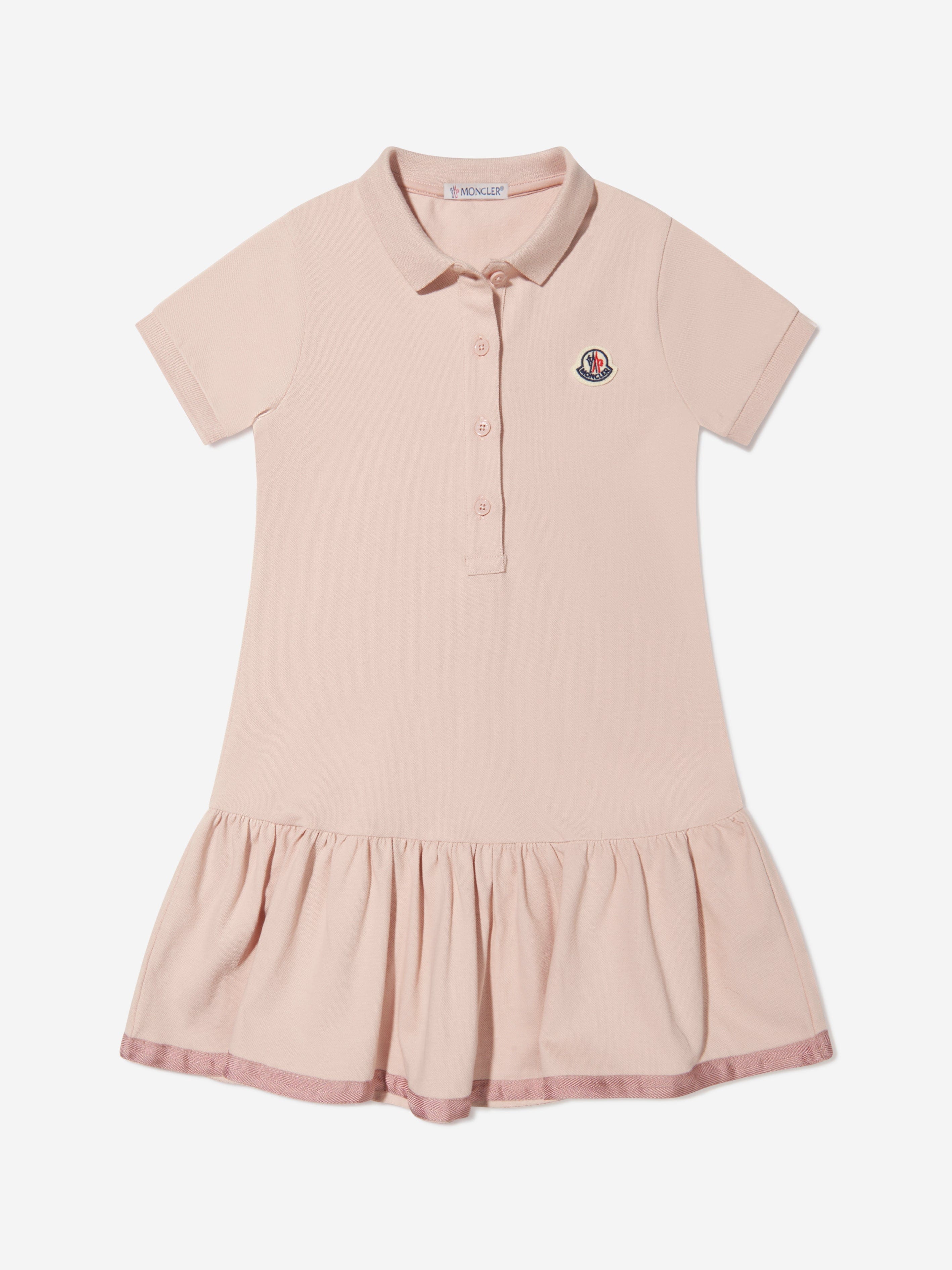 Moncler Enfant Girls Polo Dress in Pink Footlocker For Sale