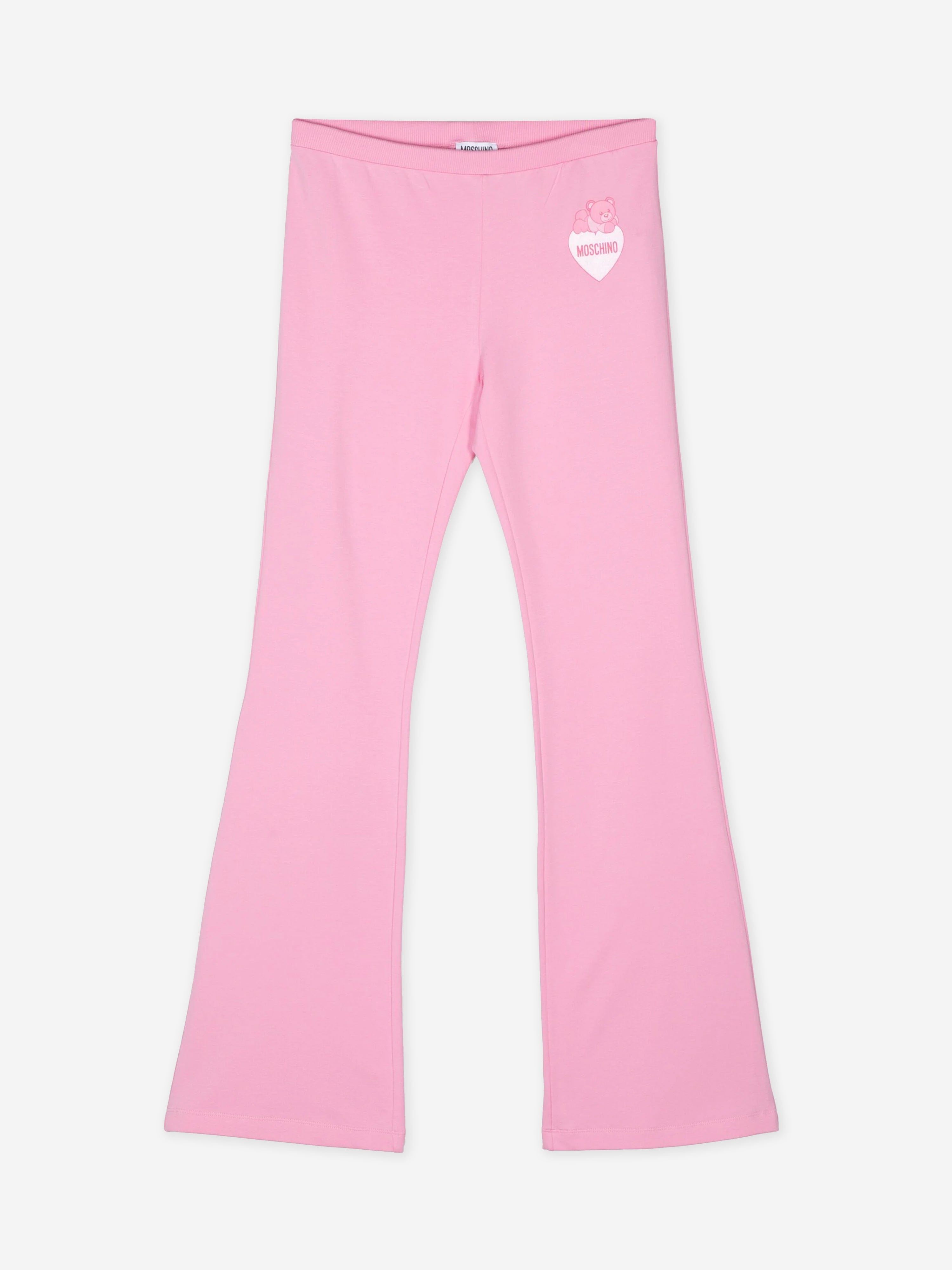 Moschino Girls Flared Logo Joggers in Pink Find Great Online