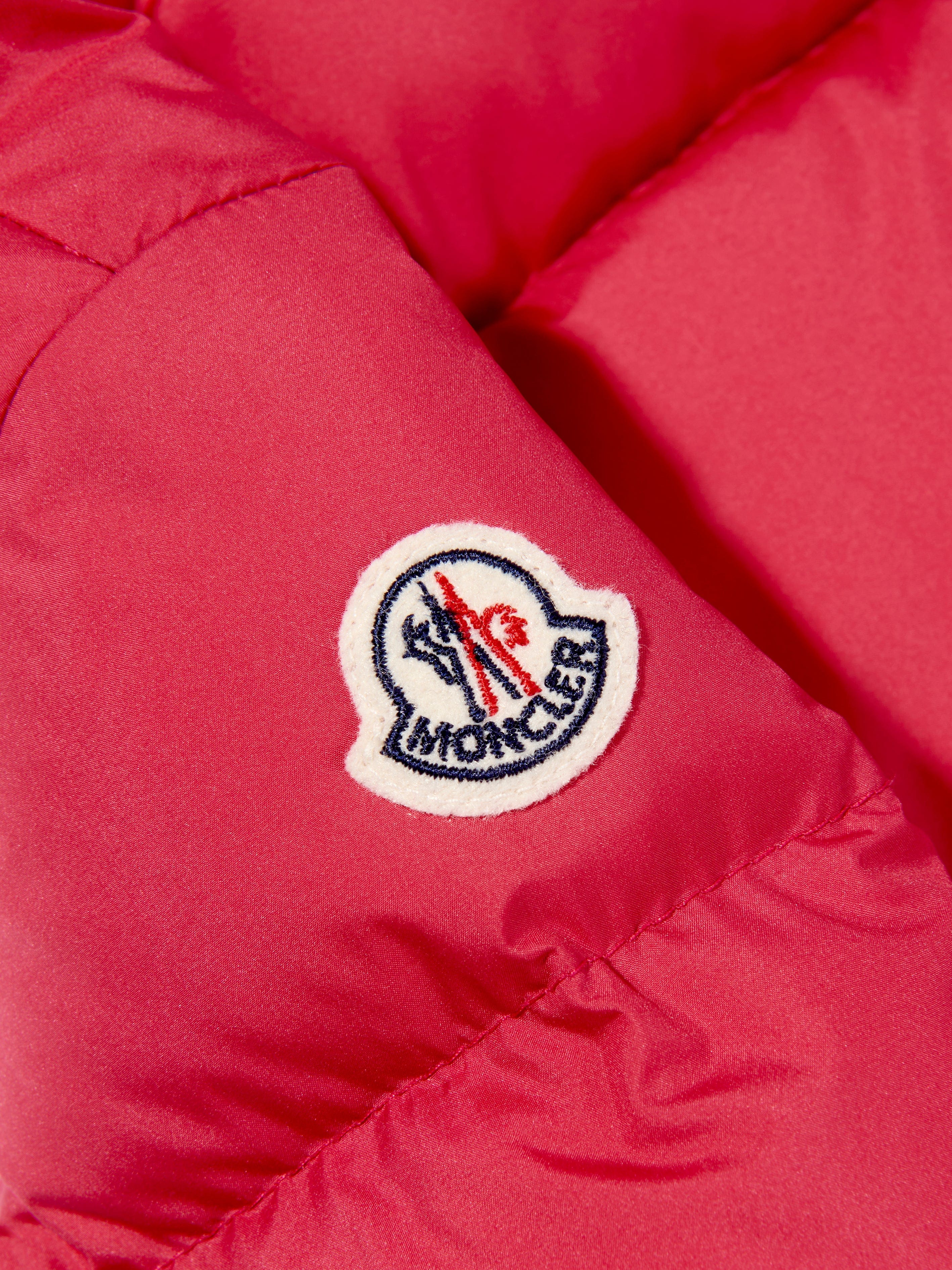 Moncler Enfant Girls Down Padded Abbadia Jacket in Red In China Sale Online
