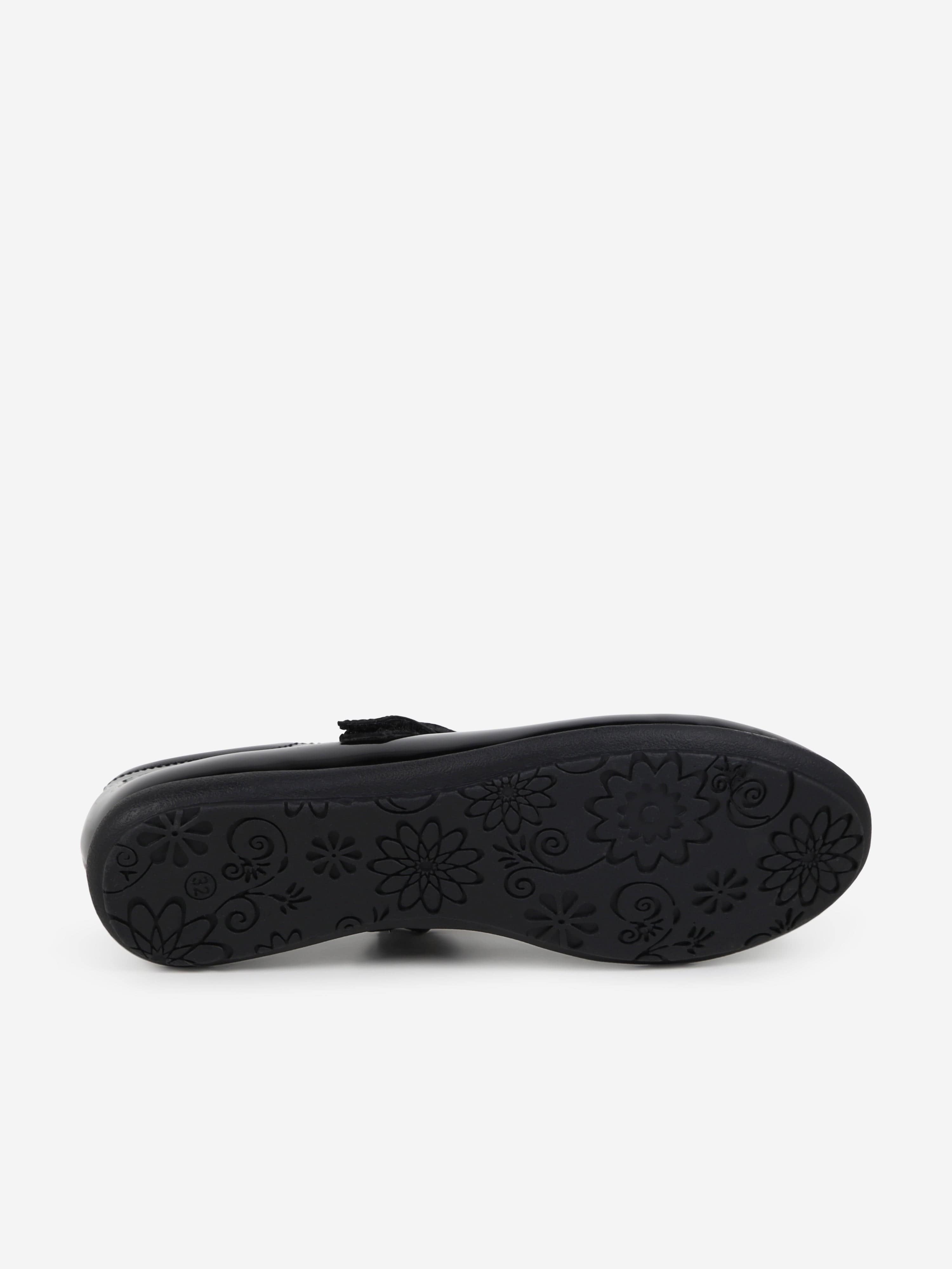 Billieblush Girls Heart Ballerina Shoes in Black Free Shipping View
