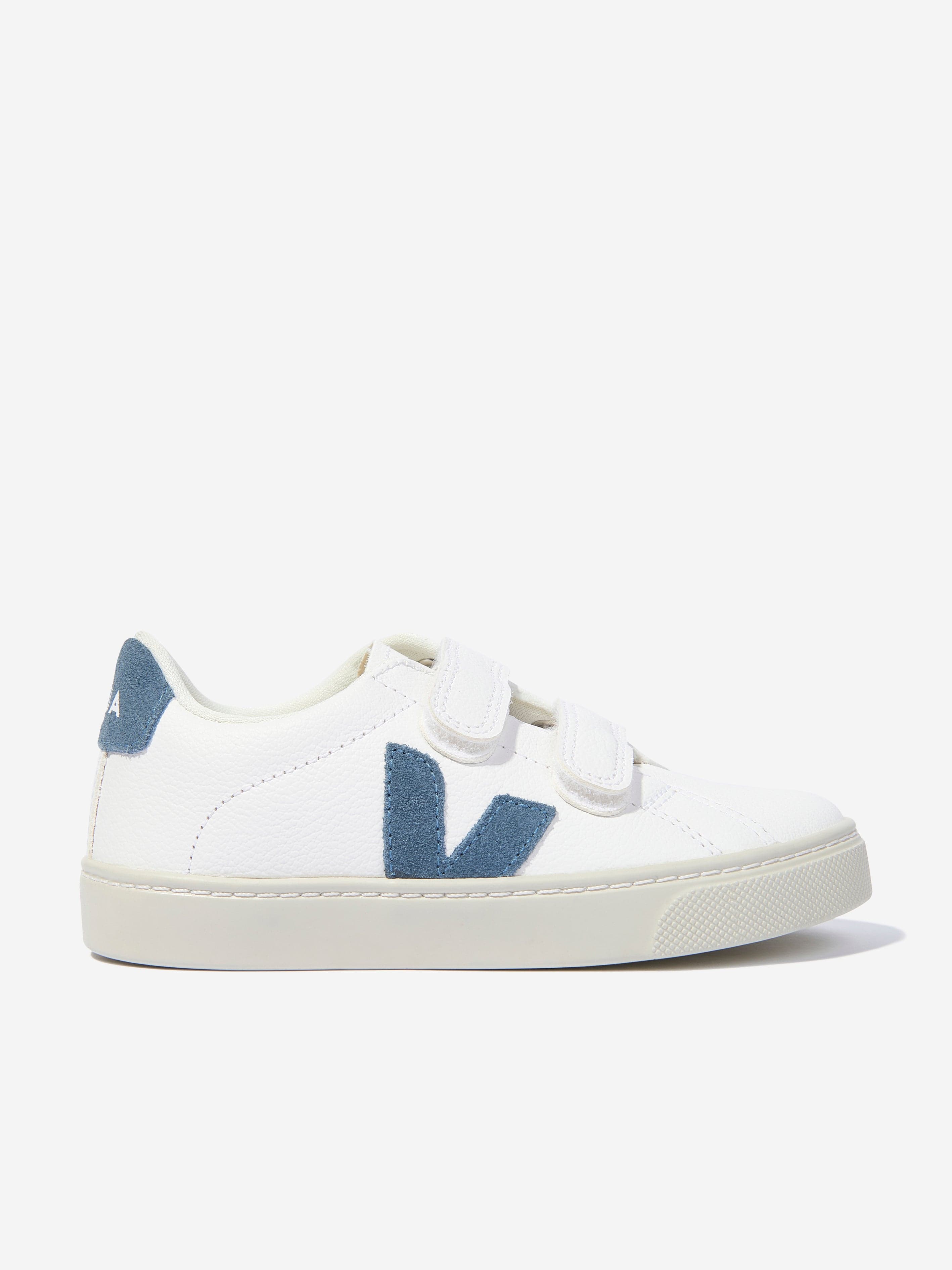 Veja Kids ChromeFree Leather Esplar Trainers in White Cheapest Sale Online