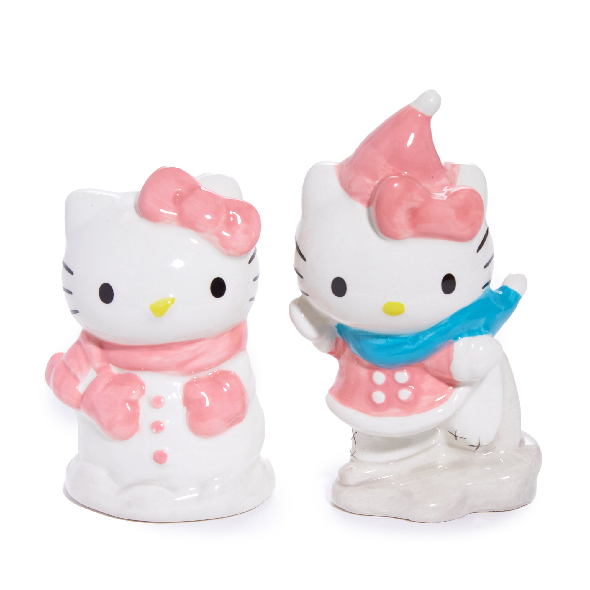 Hello Kitty Ceramic Holiday Salt & Pepper Set (Snow Play) Sale High Quality