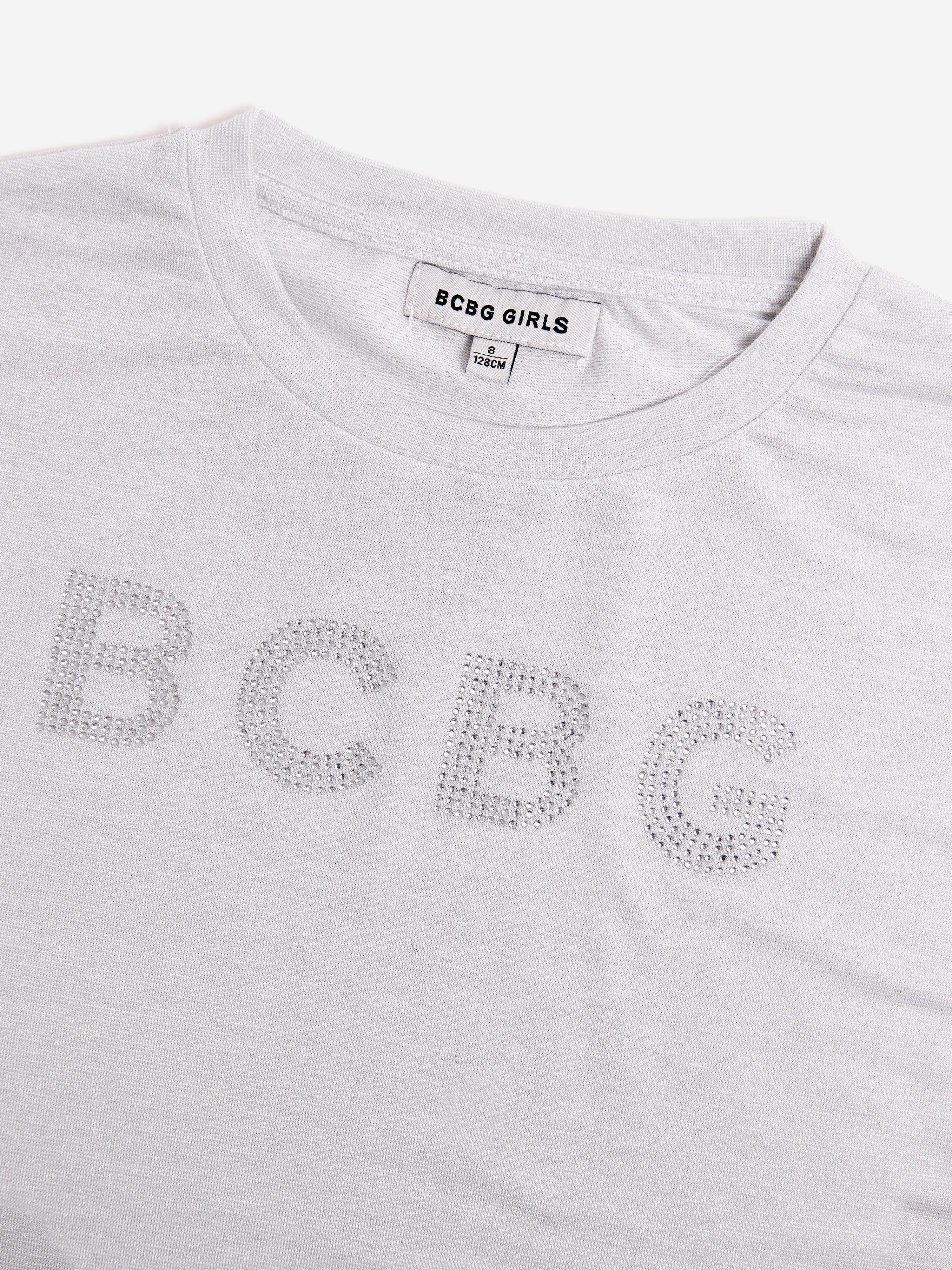 BCBG Girls Glitter T-Shirt in Grey Clearance Manchester Great Sale