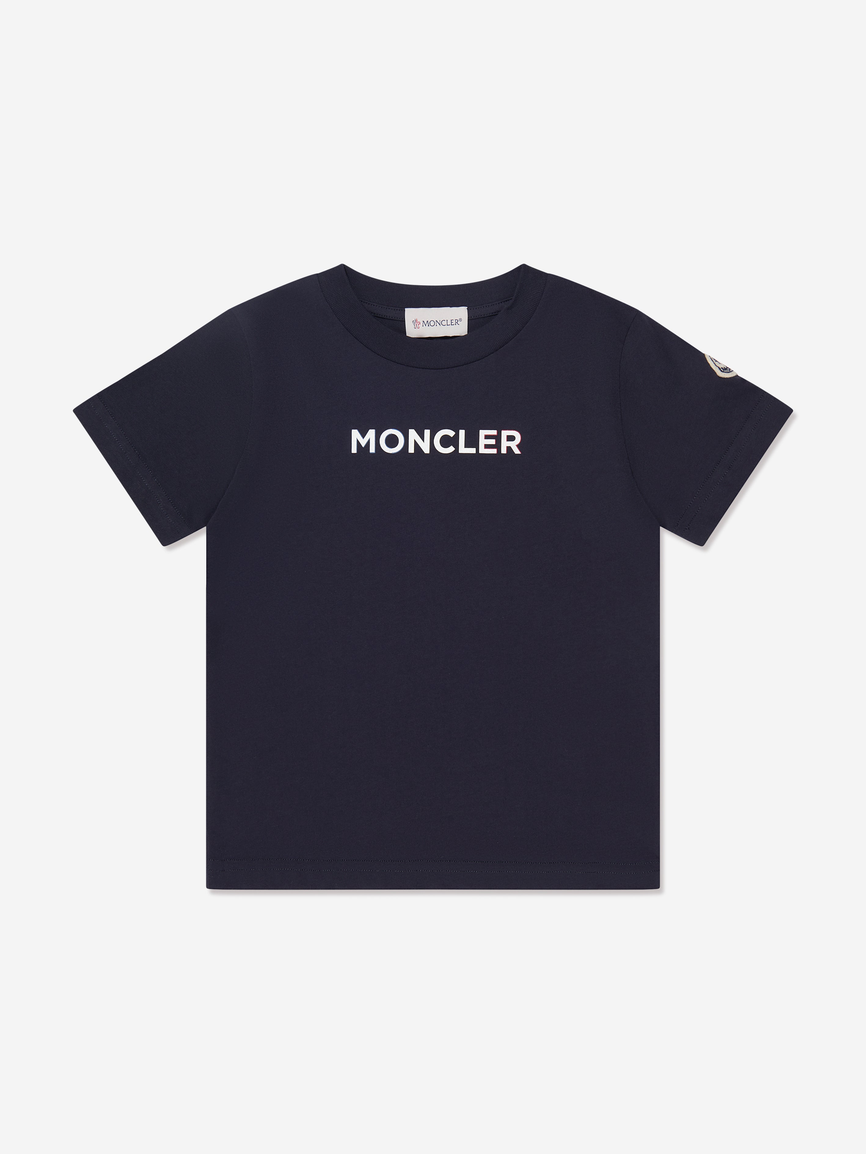Moncler Enfant Kids Logo T-Shirt in Navy New Styles For Sale
