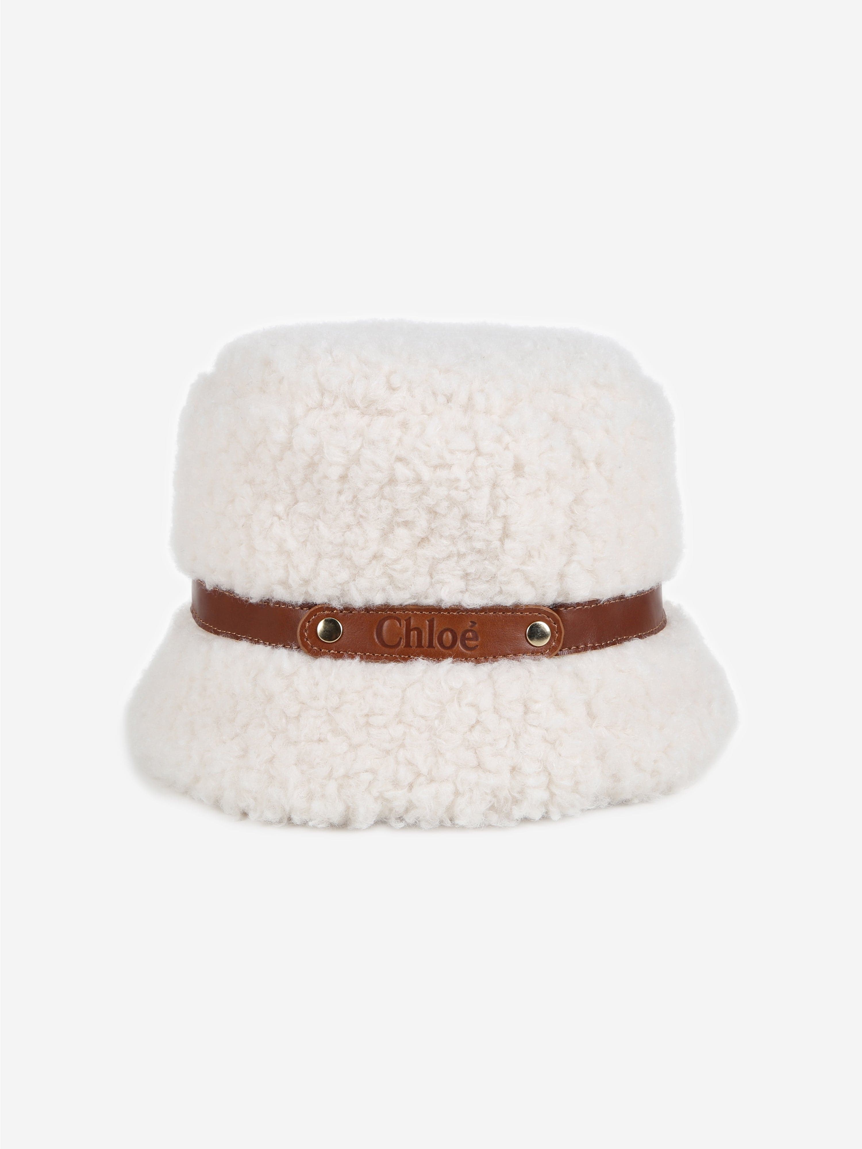 Chlo¨¦ Girls Faux Shearling Hat in Ivory Free Shipping Good Selling