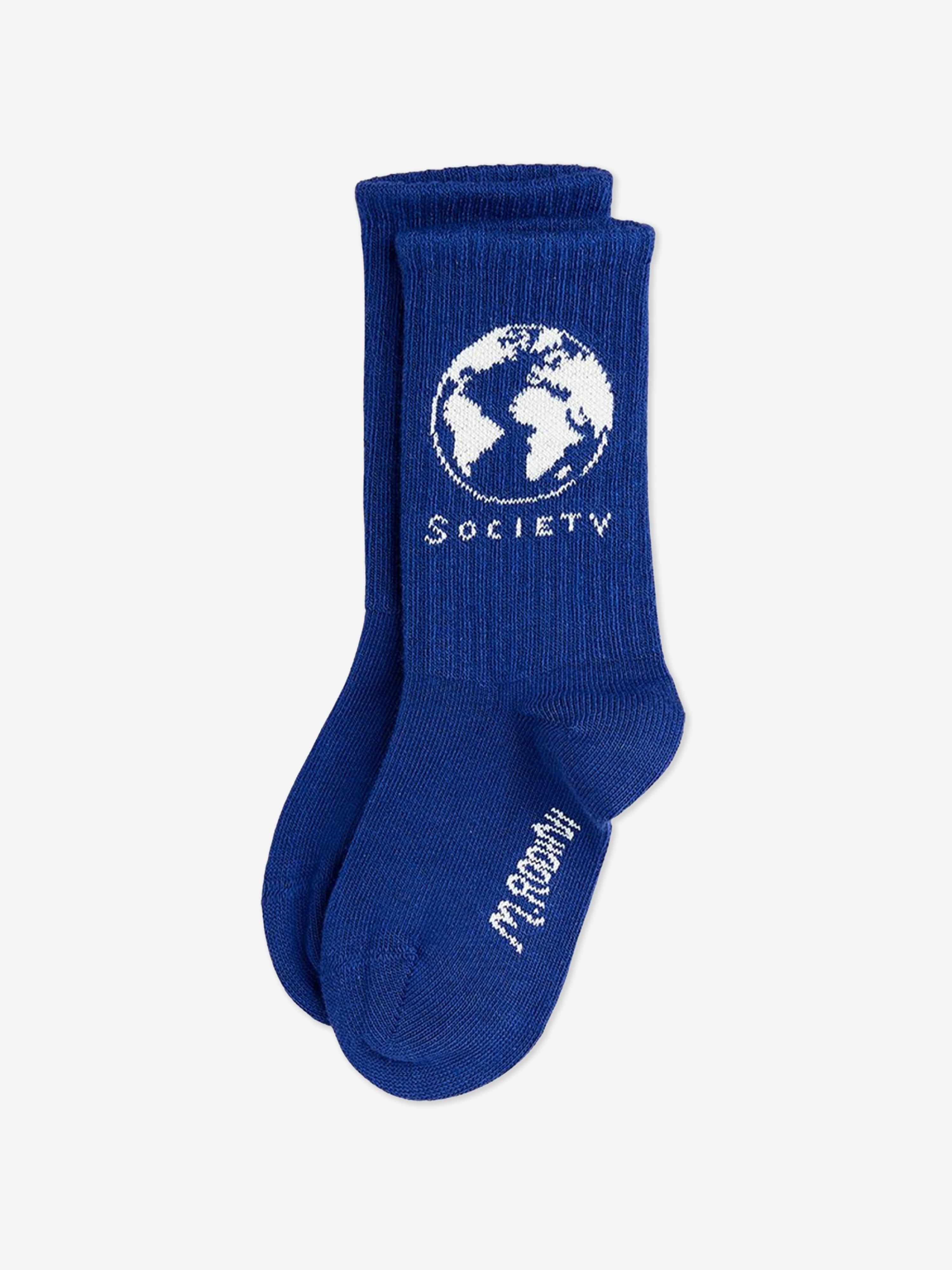Mini Rodini Kids Society Socks in Blue Quality Original